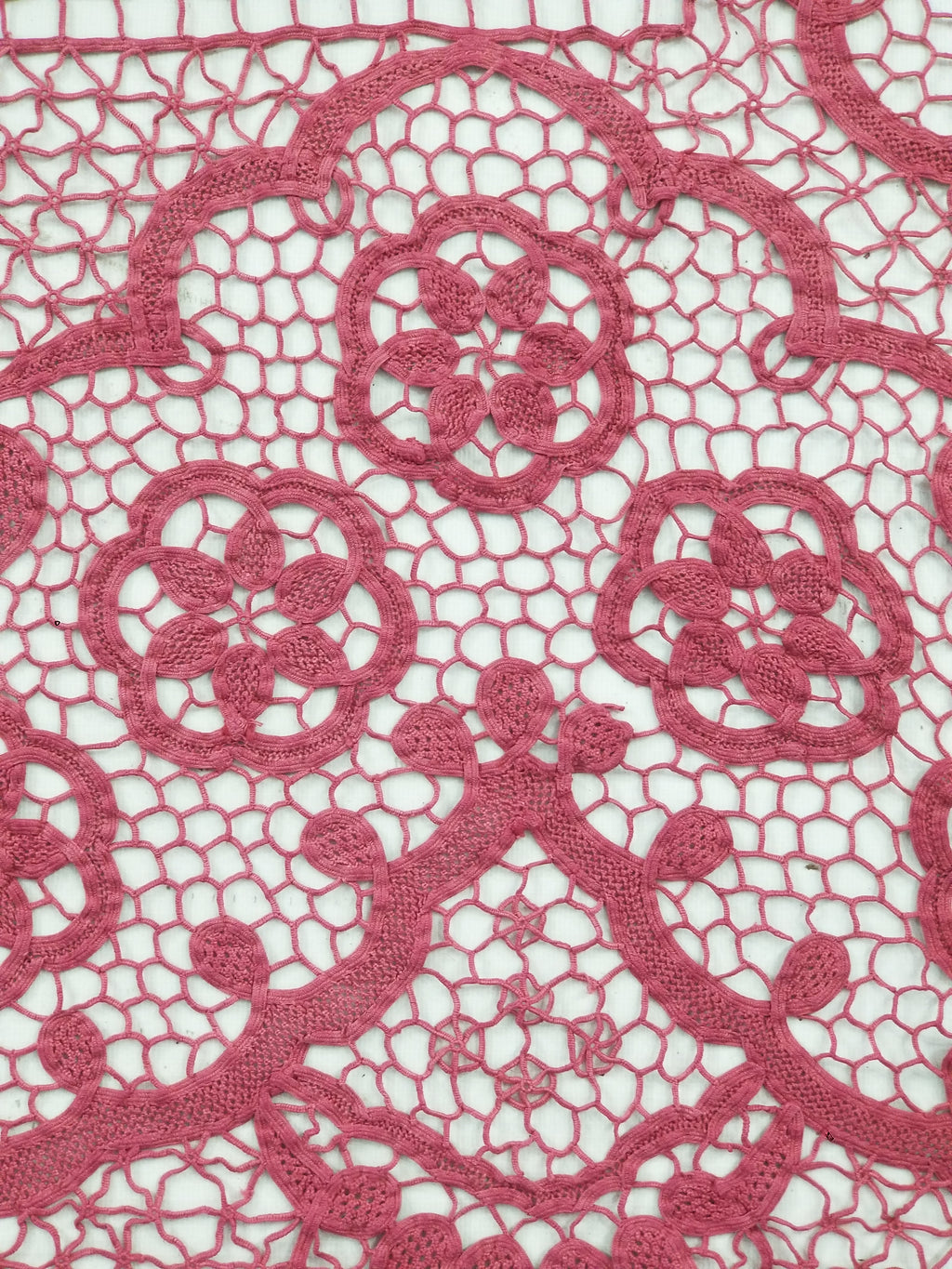 Vintage Italian Point De Venice Needle Lace Tablecloth 235x205cm