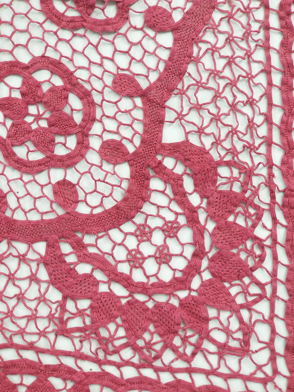 Vintage Italian Point De Venice Needle Lace Tablecloth 235x205cm