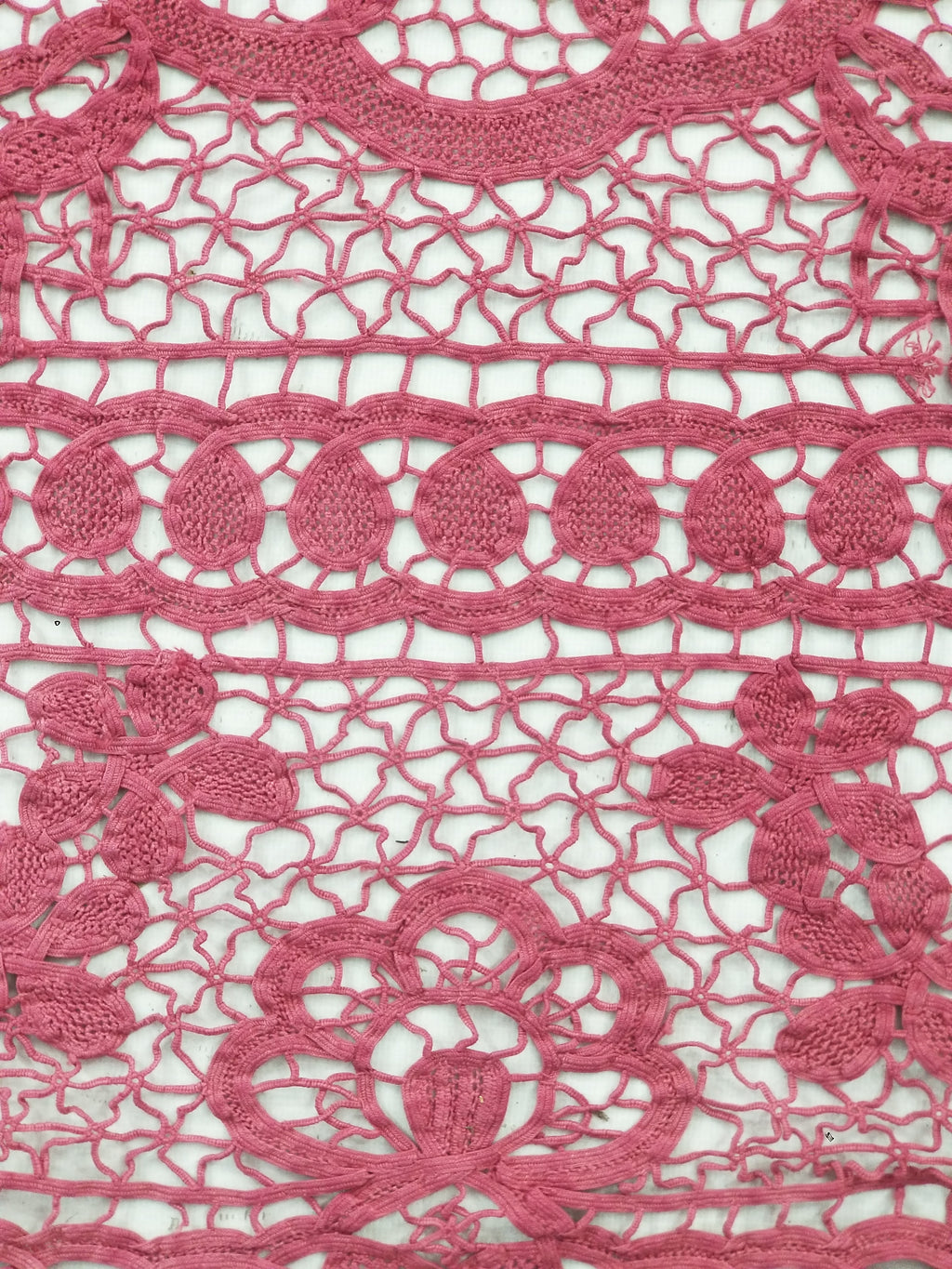 Vintage Italian Point De Venice Needle Lace Tablecloth 235x205cm