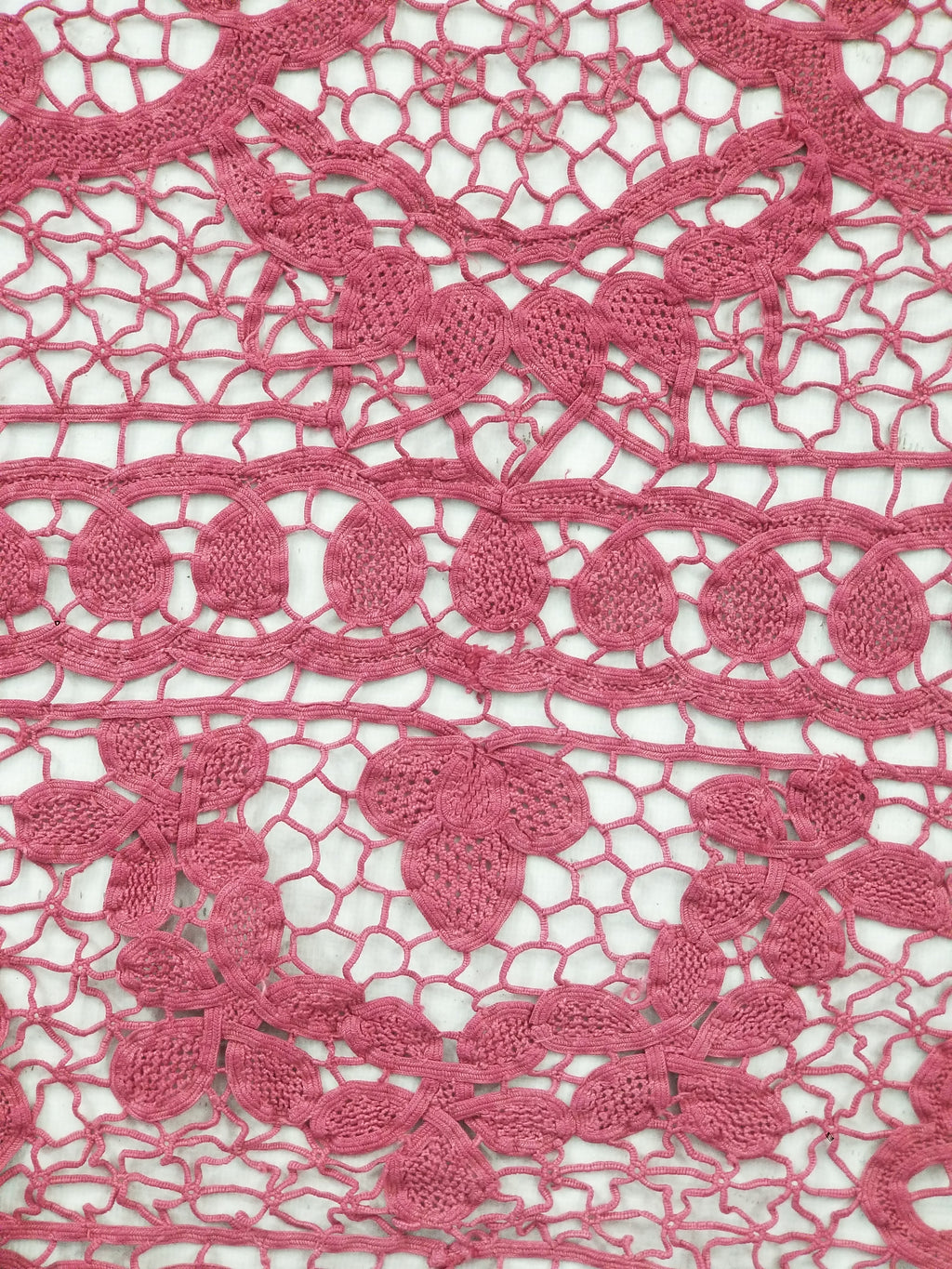 Vintage Italian Point De Venice Needle Lace Tablecloth 235x205cm