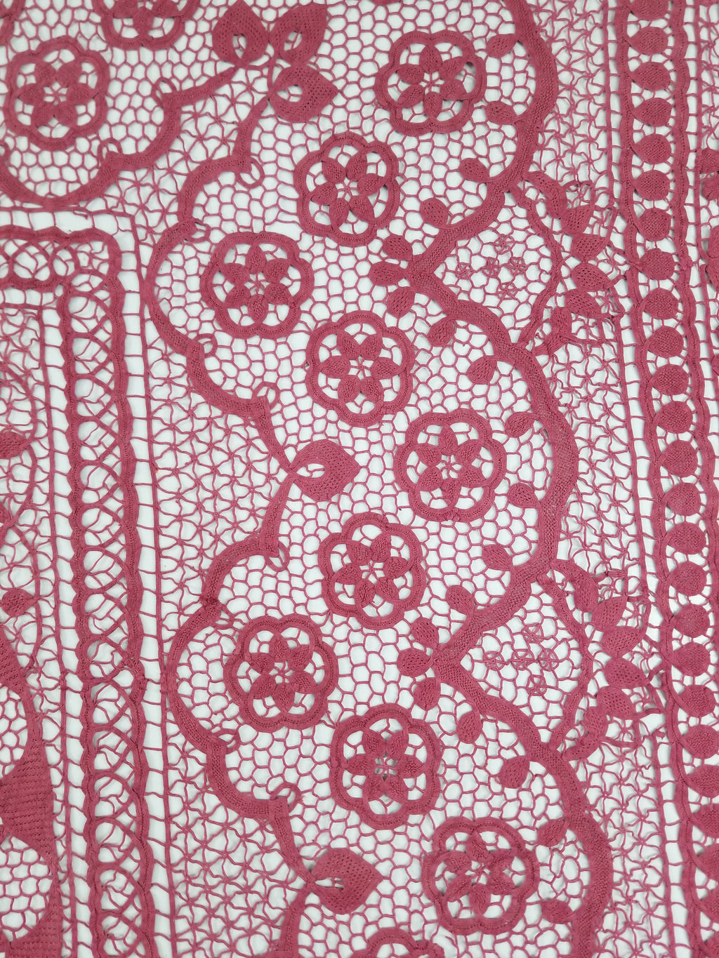 Vintage Italian Point De Venice Needle Lace Tablecloth 235x205cm