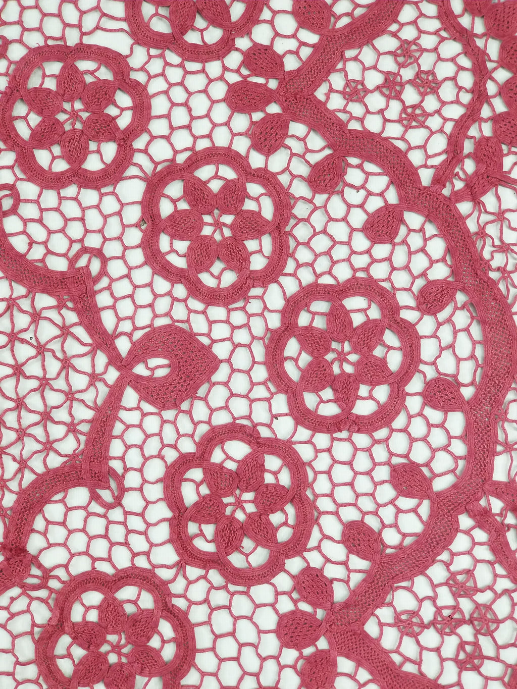 Vintage Italian Point De Venice Needle Lace Tablecloth 235x205cm