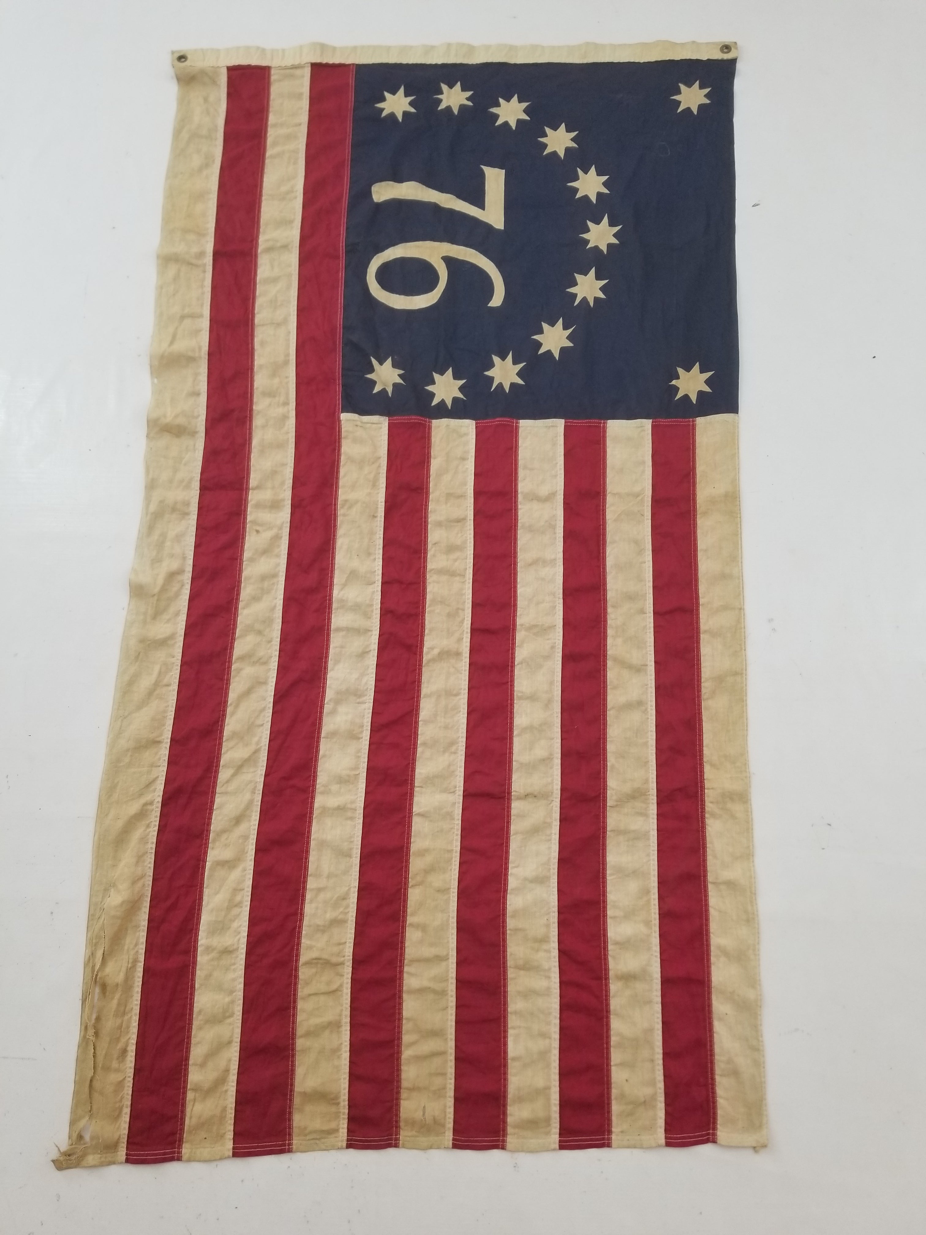 Antique Bicentennial 1976 American Flag with 13 Stars