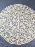 Vintage Italian Point De Venice Needle Lace Banquet Tablecloth 203x193cm
