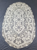 Vintage Italian Point De Venice Needle Lace Tablecloth 245x150cm