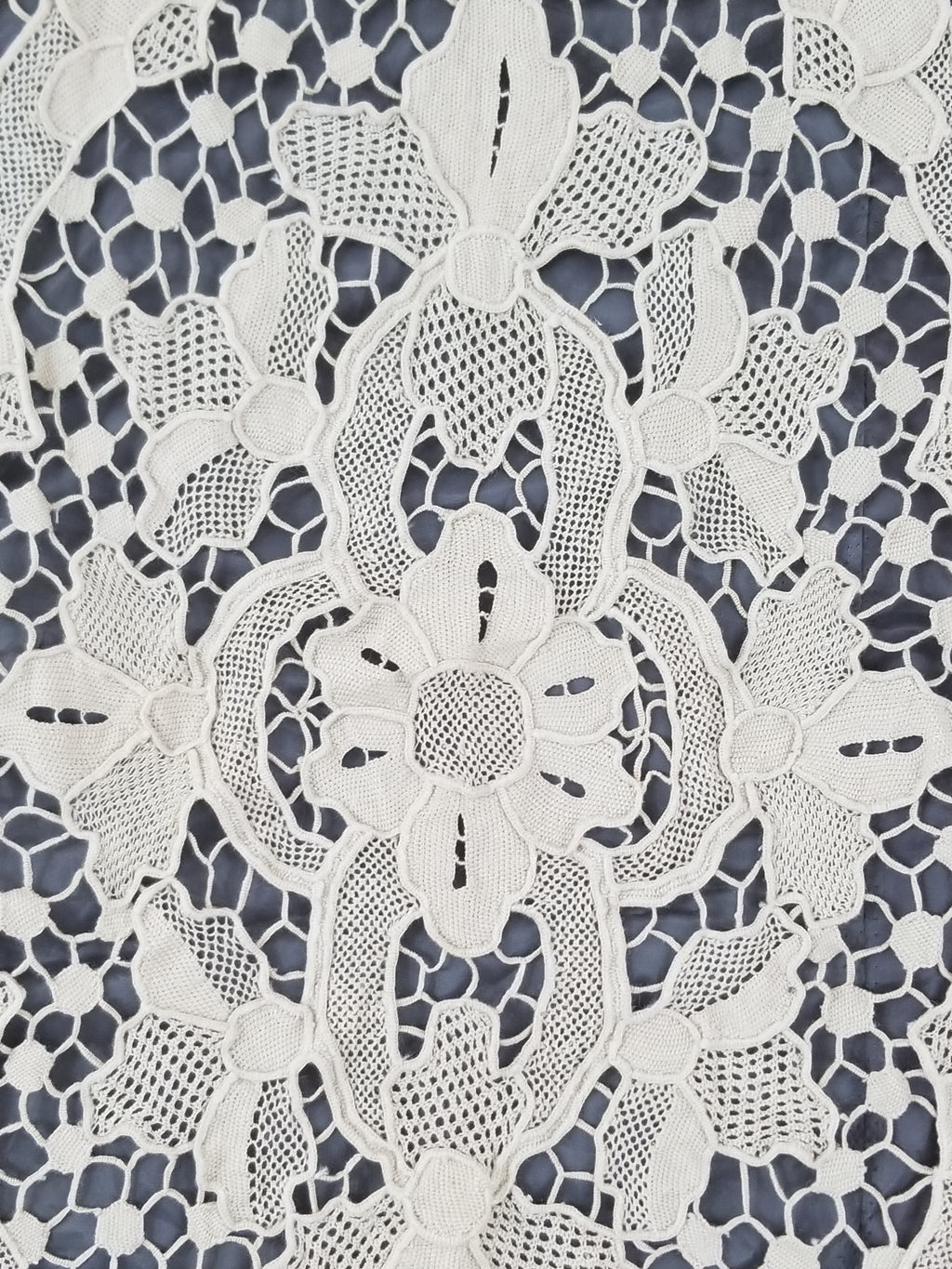Vintage Italian Point De Venice Needle Lace Tablecloth 240x150cm