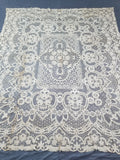 Vintage Italian Point De Venice Needle Lace Tablecloth 265x210cm
