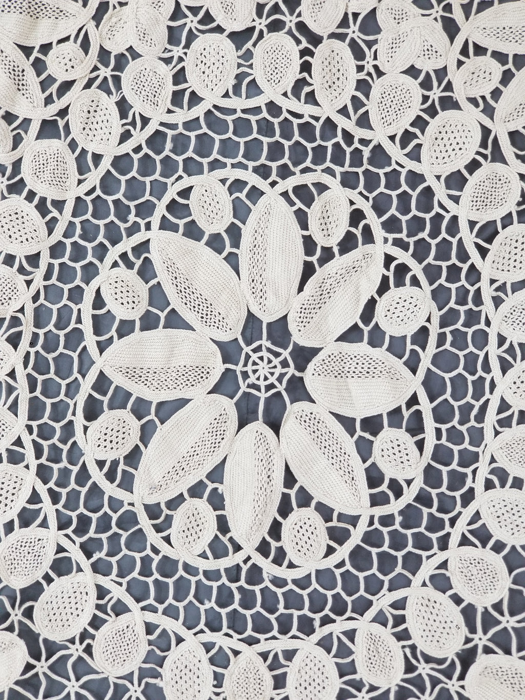 Vintage Italian Point De Venice Needle Lace Tablecloth 200x160cm