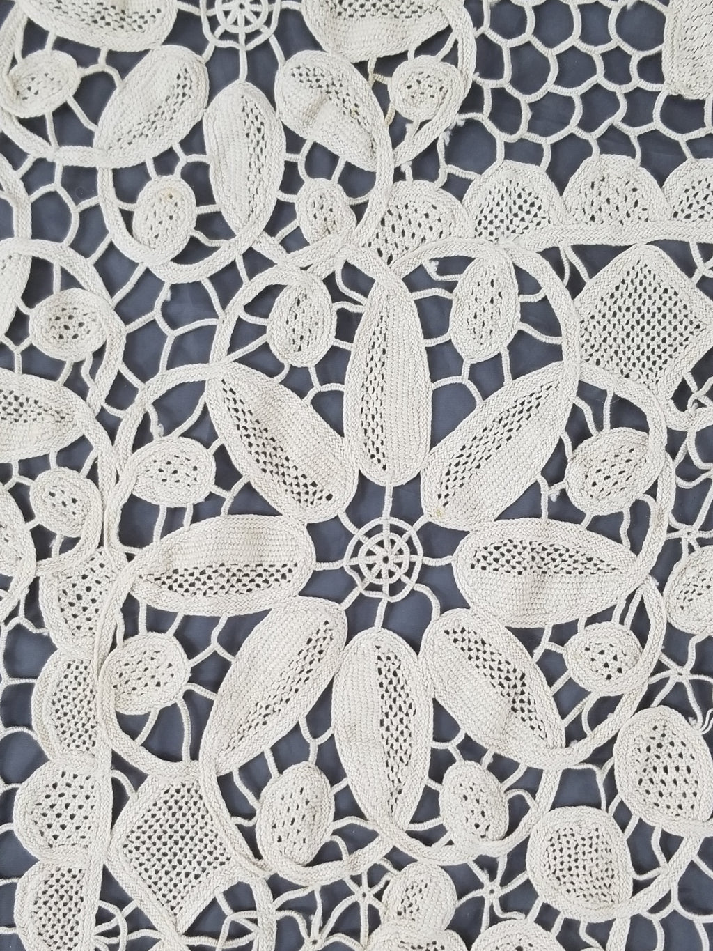 Vintage Italian Point De Venice Needle Lace Tablecloth 200x160cm