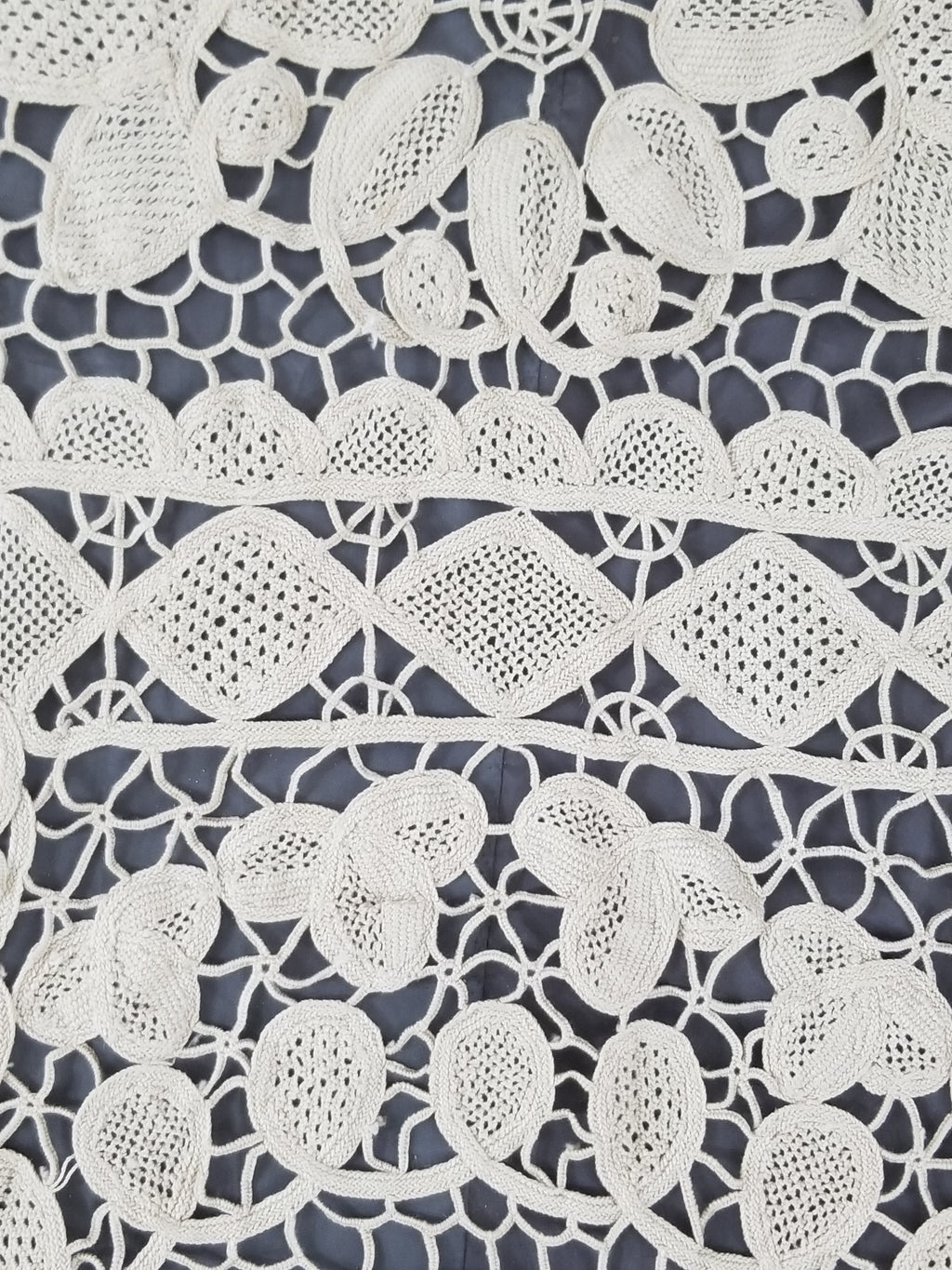 Vintage Italian Point De Venice Needle Lace Tablecloth 200x160cm
