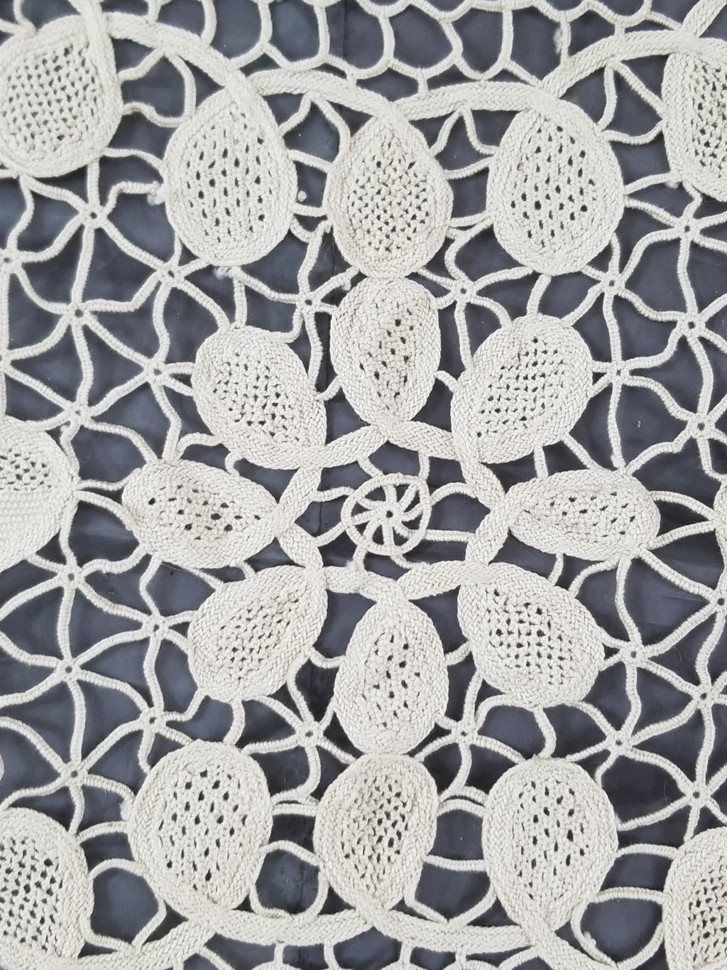 Vintage Italian Point De Venice Needle Lace Tablecloth 200x160cm