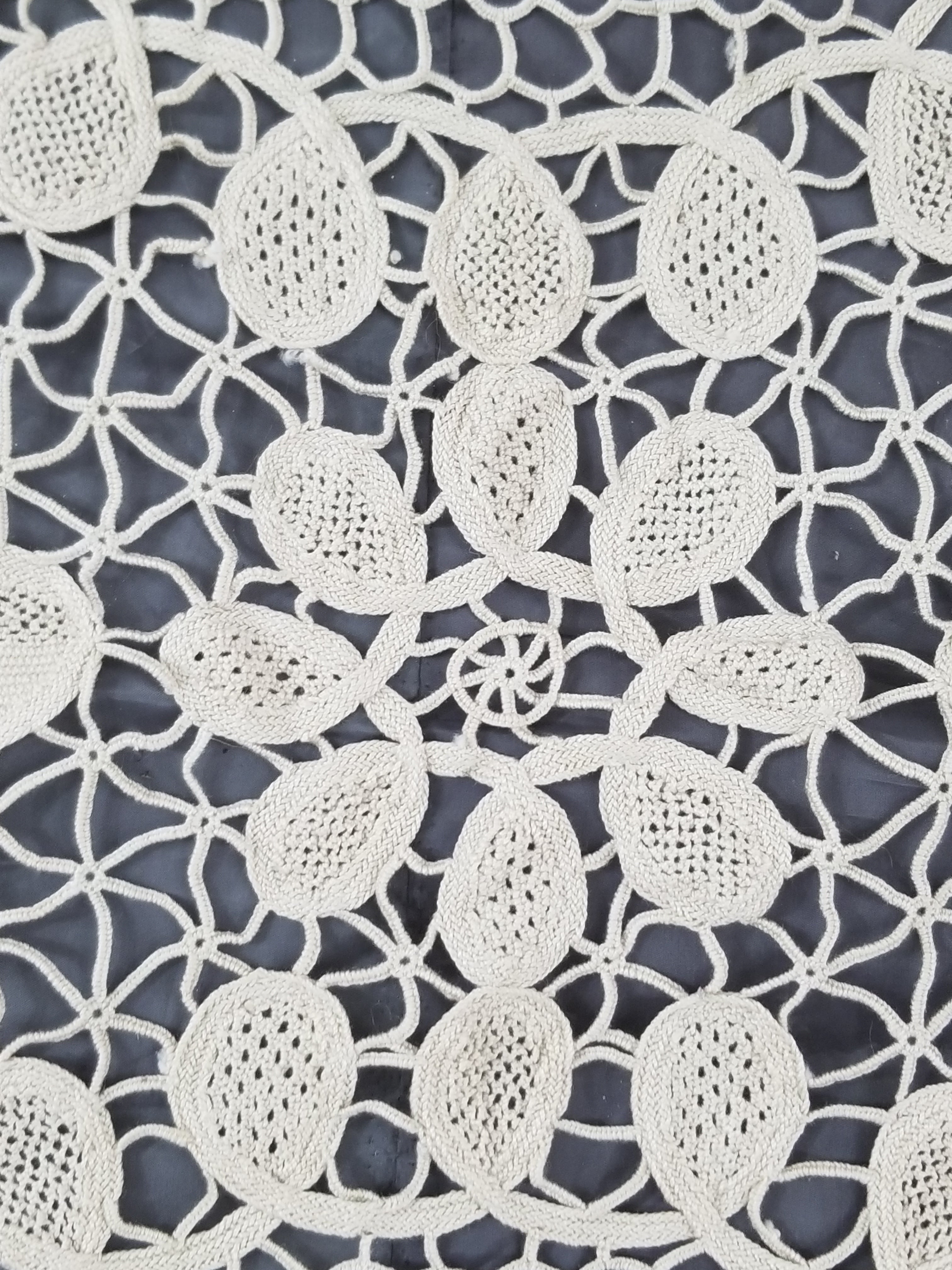 Vintage Italian Point De Venice Needle Lace Tablecloth 200x160cm