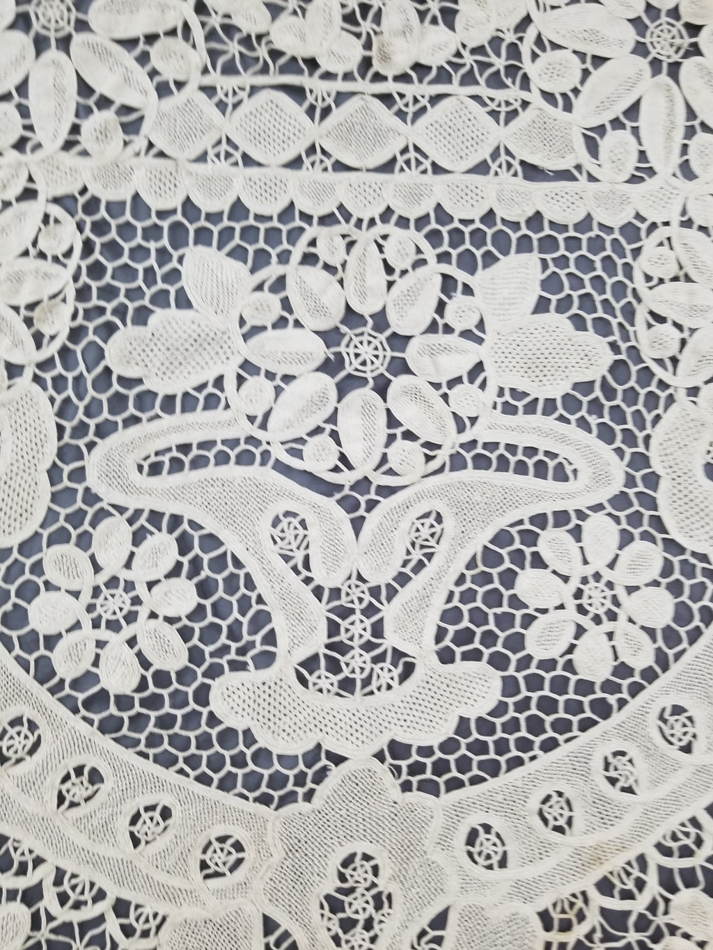 Vintage Italian Point De Venice Needle Lace Tablecloth 200x160cm