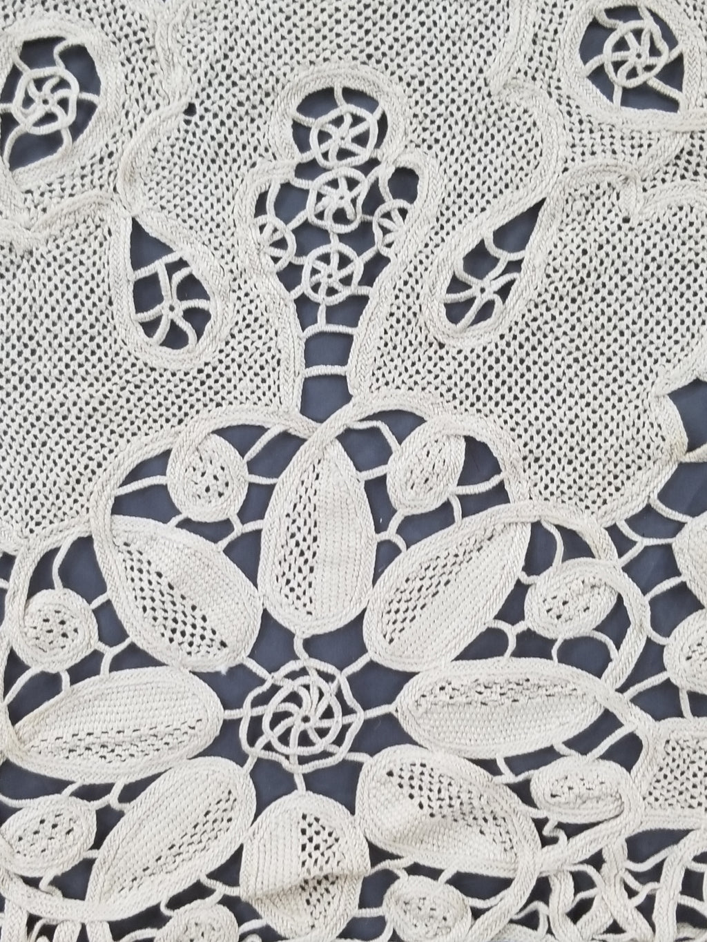 Vintage Italian Point De Venice Needle Lace Tablecloth 200x160cm