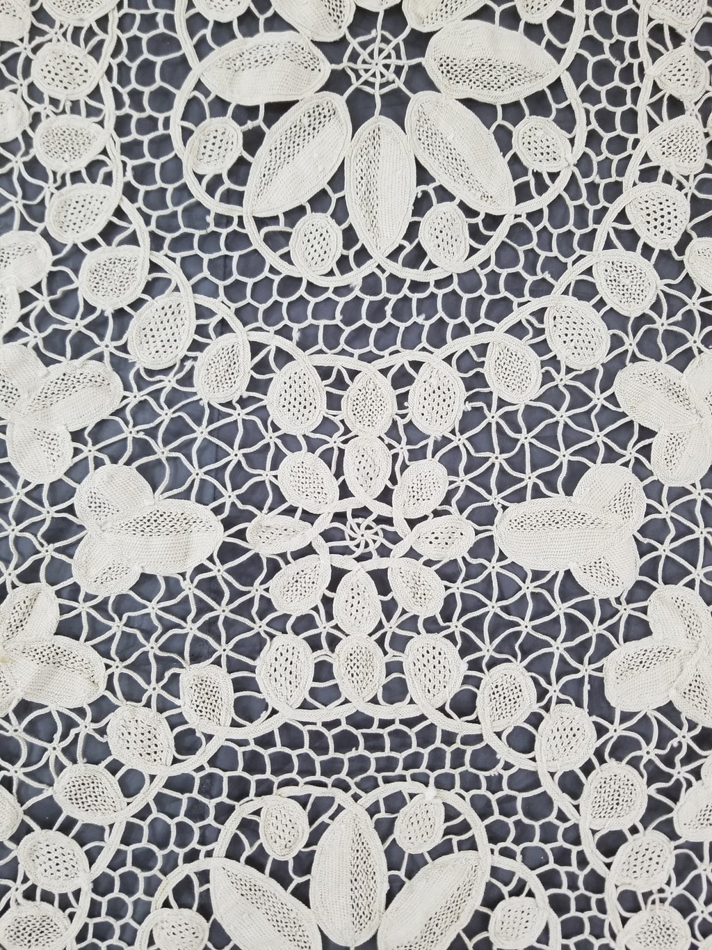 Vintage Italian Point De Venice Needle Lace Tablecloth 200x160cm