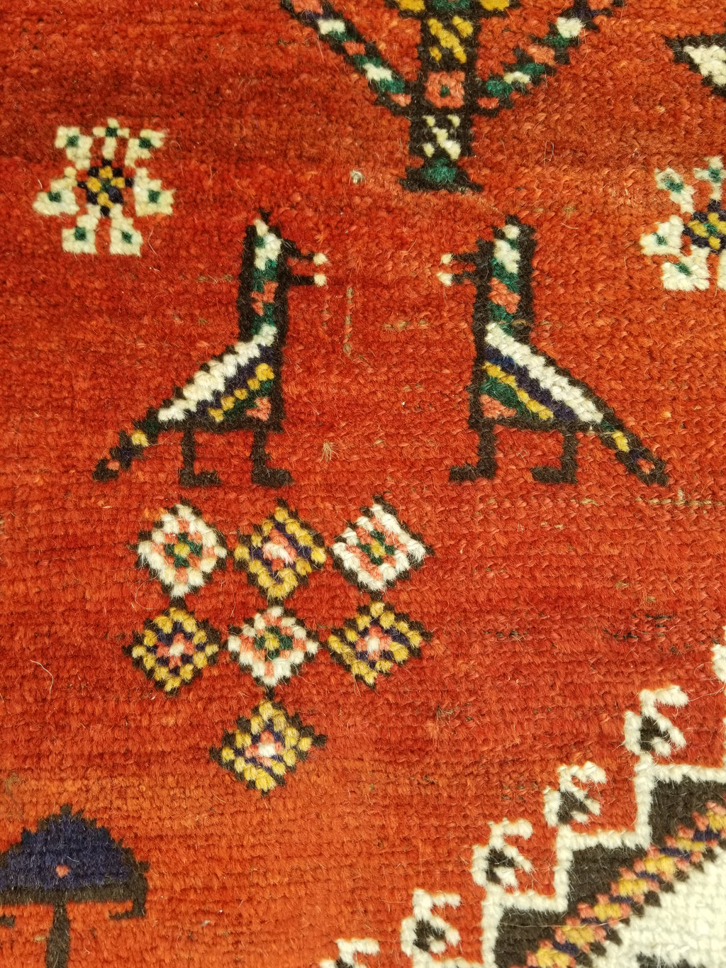 Distressed Antique Traditional Handmade Caucasian Shirvan Wool Rug 241x122cm