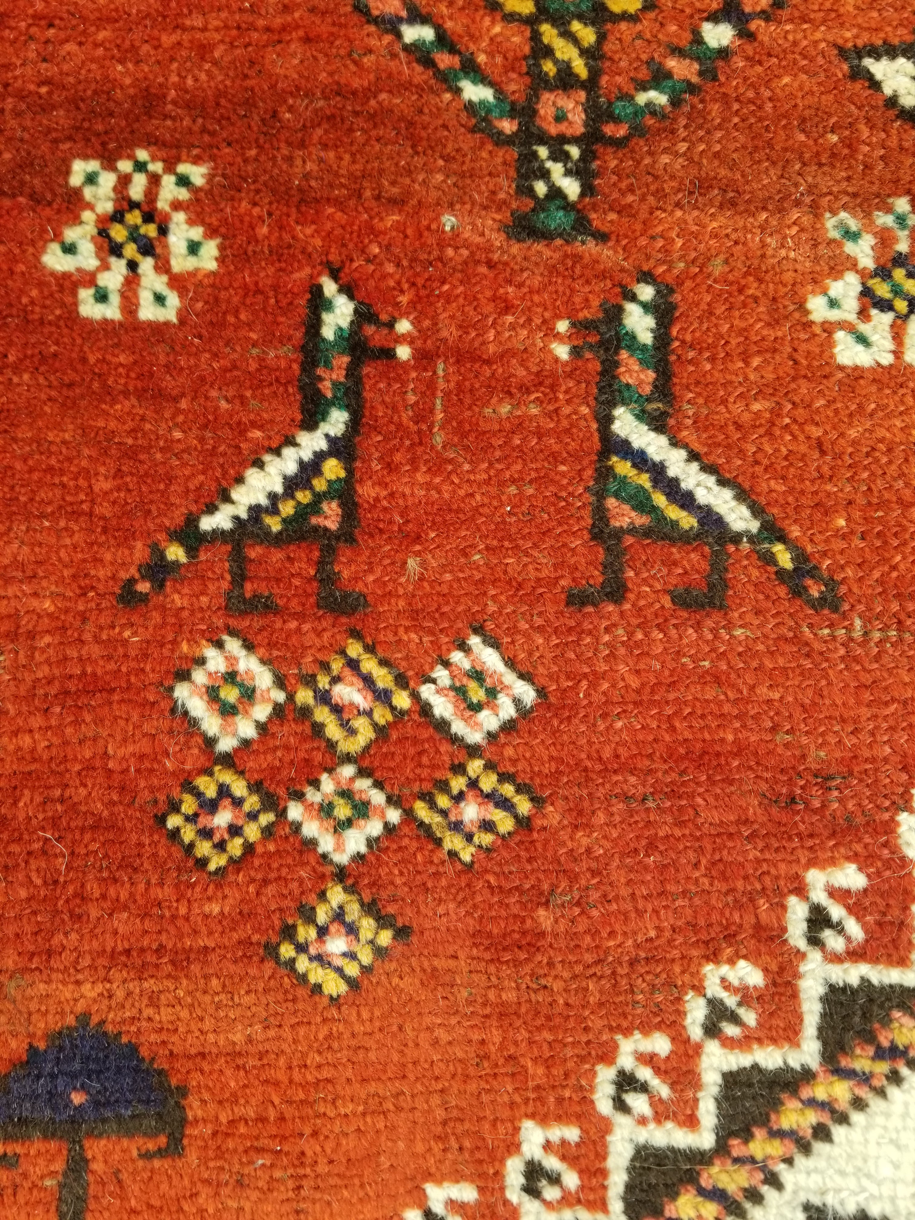 Distressed Antique Traditional Handmade Caucasian Shirvan Wool Rug 241x122cm