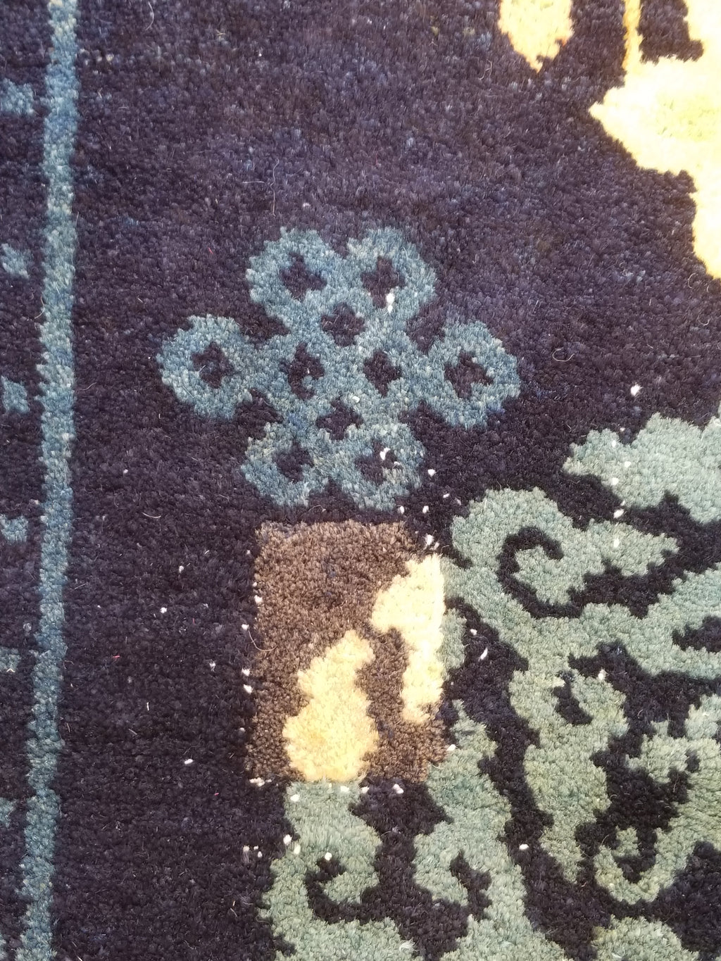 Antique Traditional Handmade Chinese Peking Wool Multicolor Rug 134x67cm