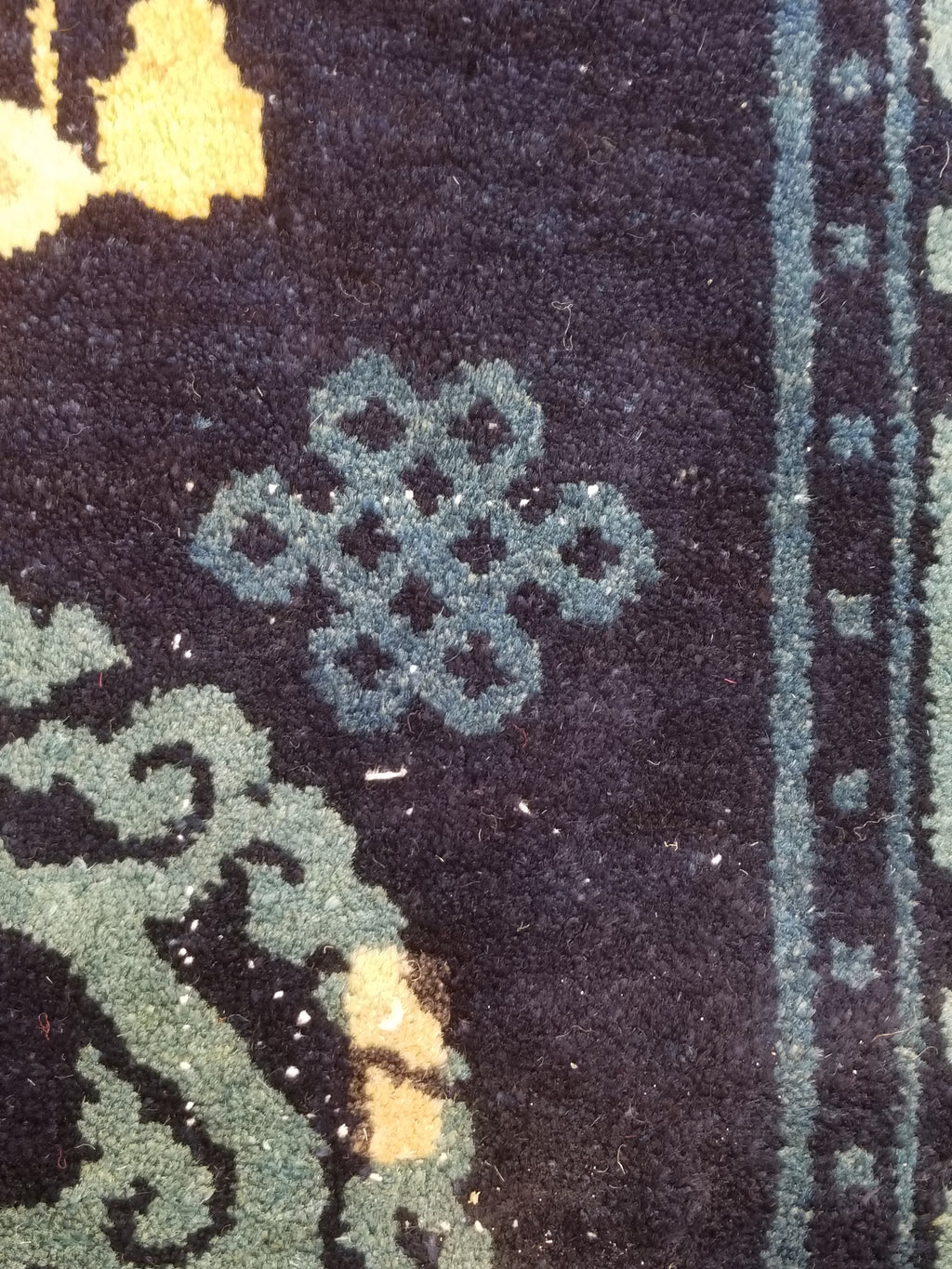 Antique Traditional Handmade Chinese Peking Wool Multicolor Rug 134x67cm