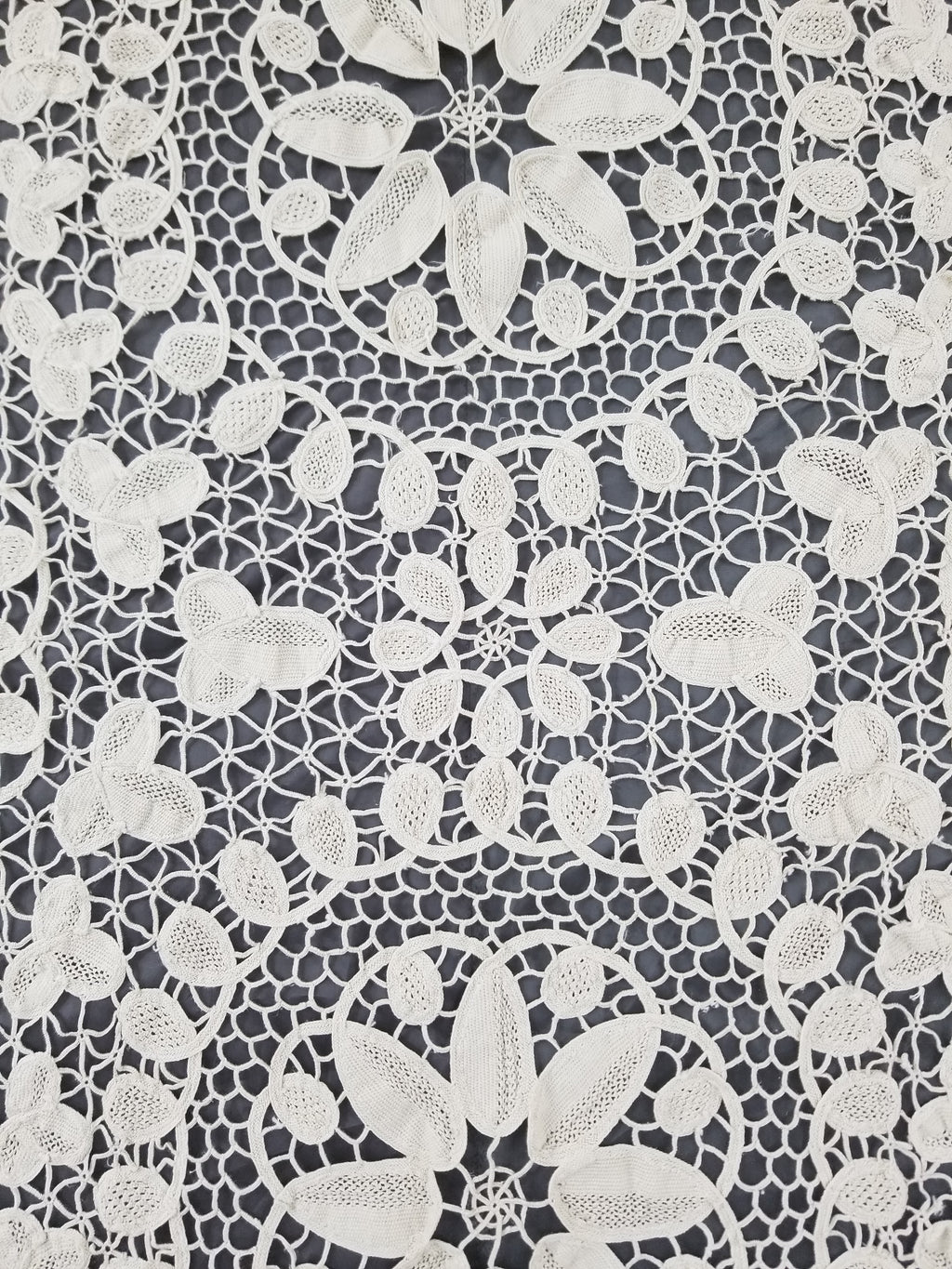 Vintage Italian Point De Venice Needle Lace Tablecloth 193x150cm
