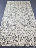 Vintage Madeira Hand Embroidered Cut Work Tablecloth 295x166cm