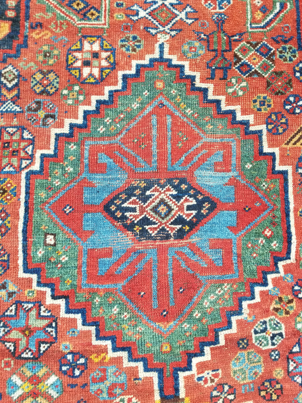 Distressed Antique Traditional Handmade Caucasian Kazak Wool Rug 152x103cm