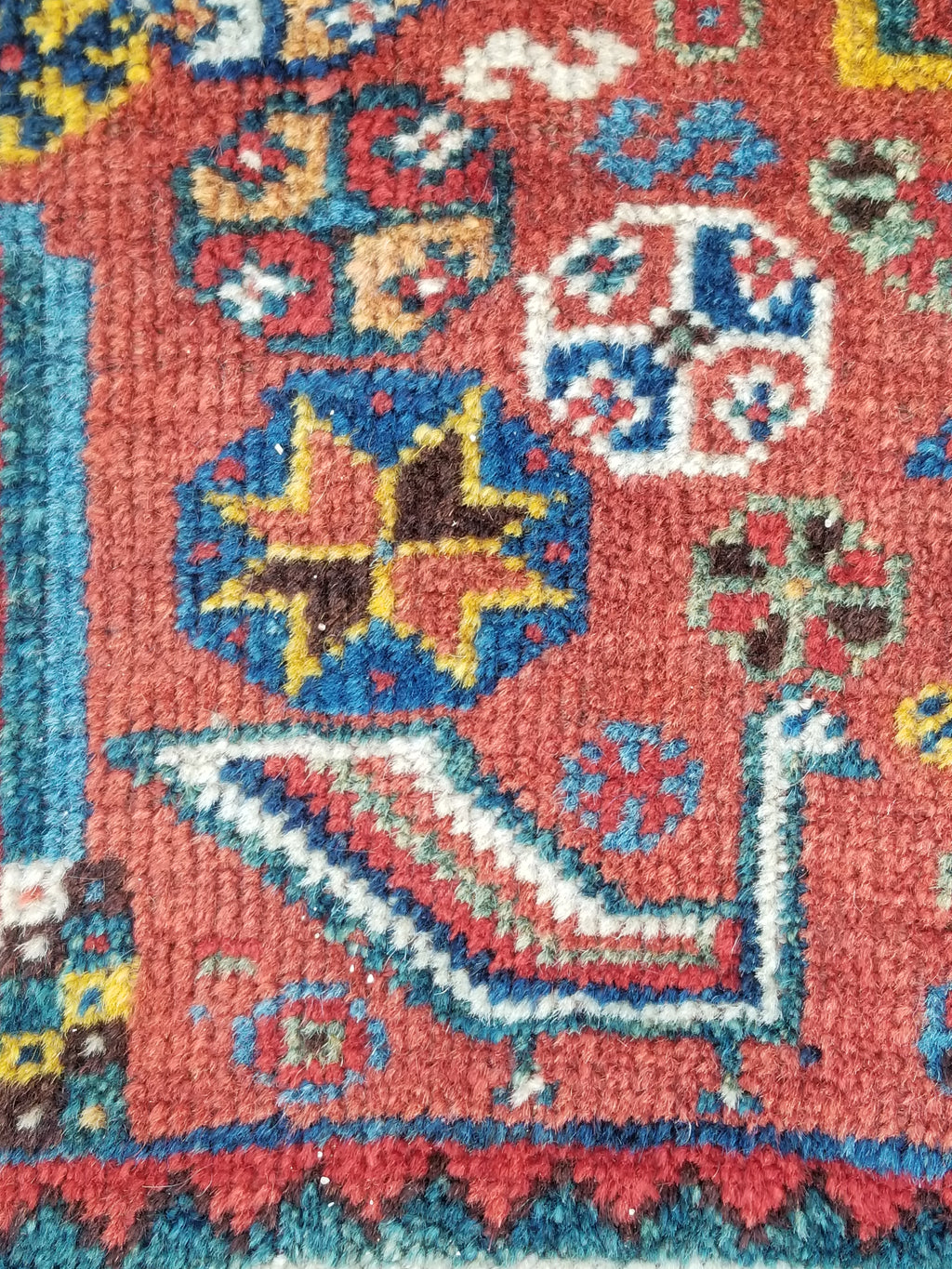 Distressed Antique Traditional Handmade Caucasian Kazak Wool Rug 152x103cm