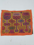 Vintage Traditional Kuna Mola Applique Work Folk Art Panel 46x36cm