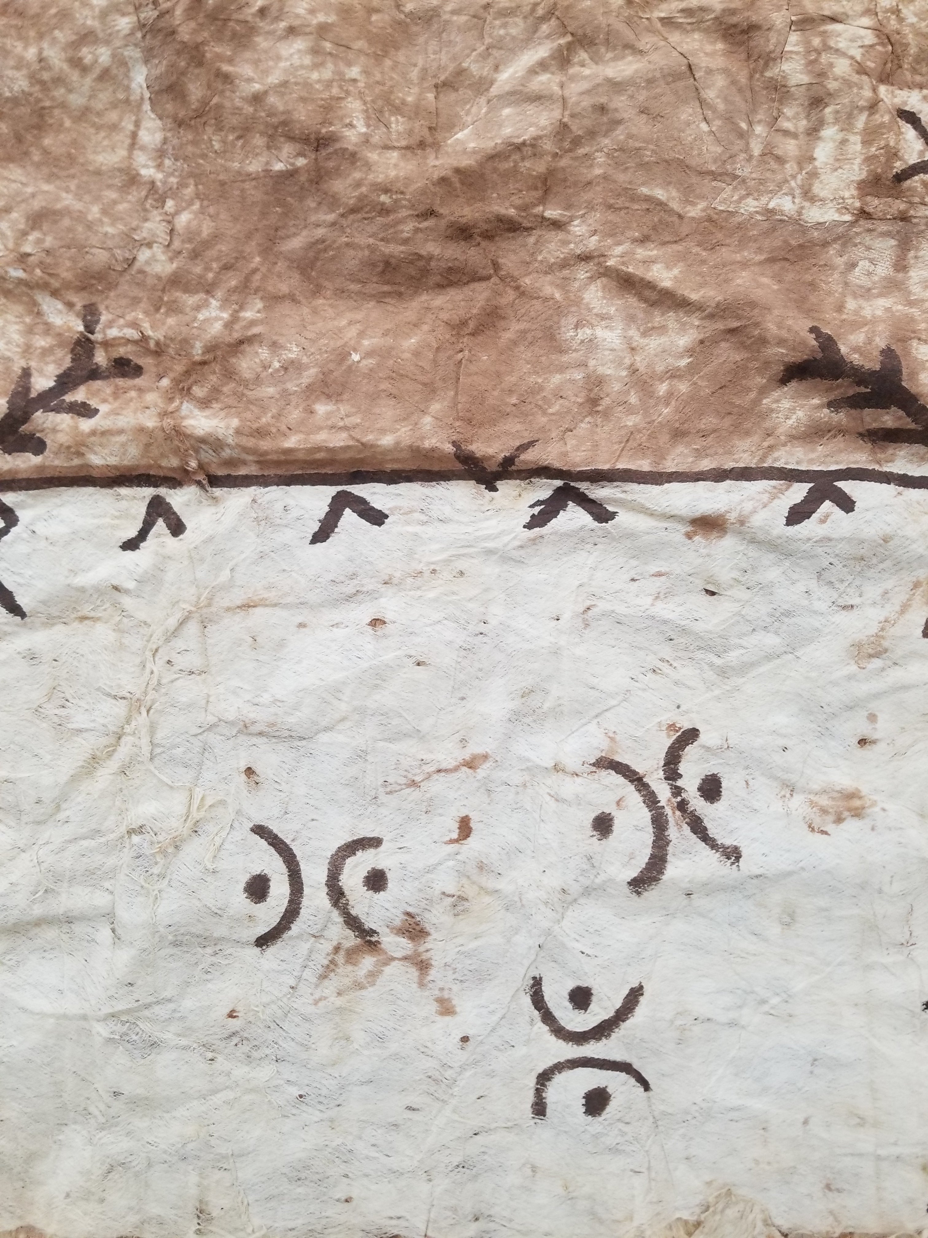 Antique Traditional Polynesian Tapa Bark Cloth 417x244cm