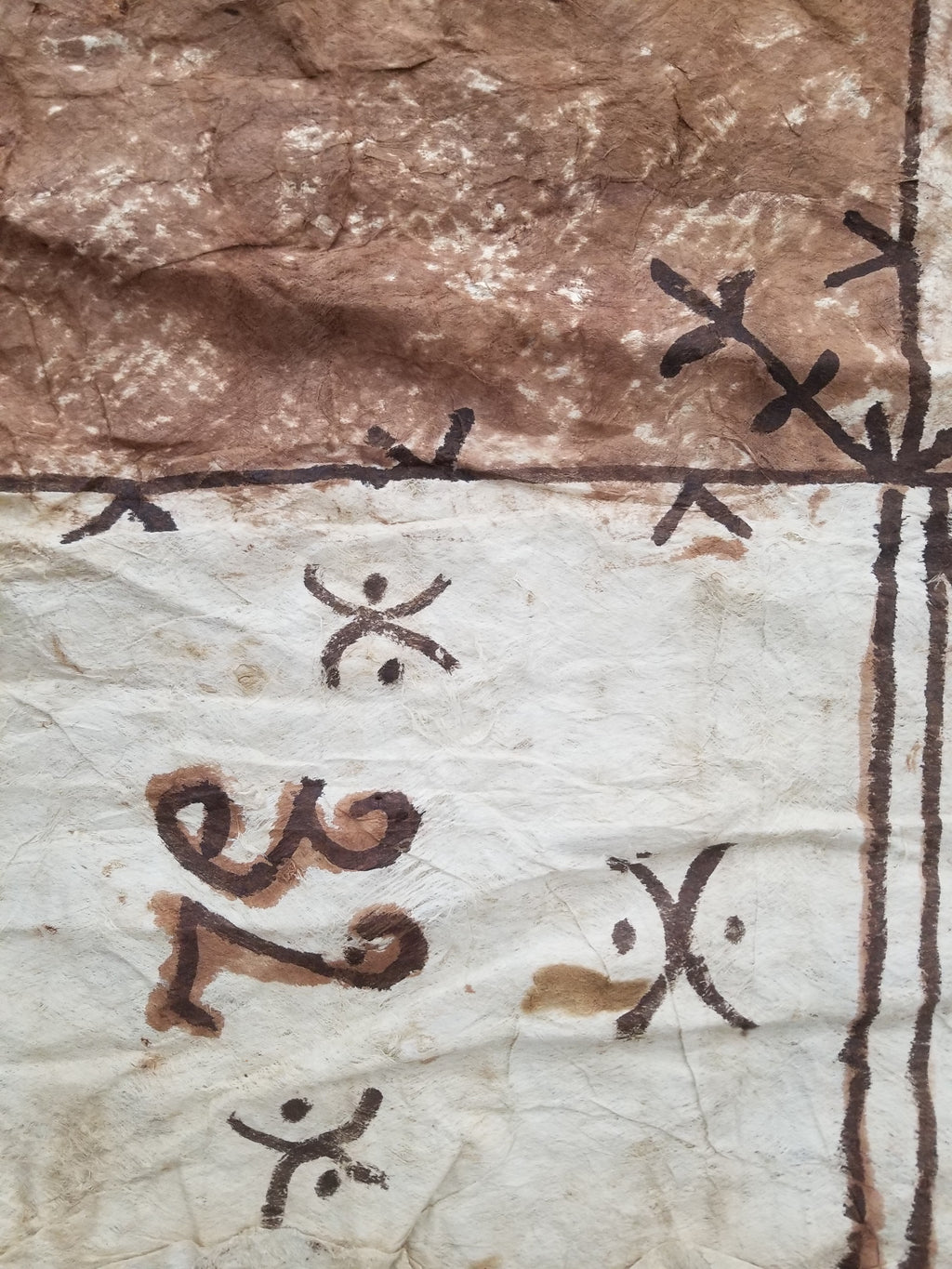 Antique Traditional Polynesian Tapa Bark Cloth 417x244cm