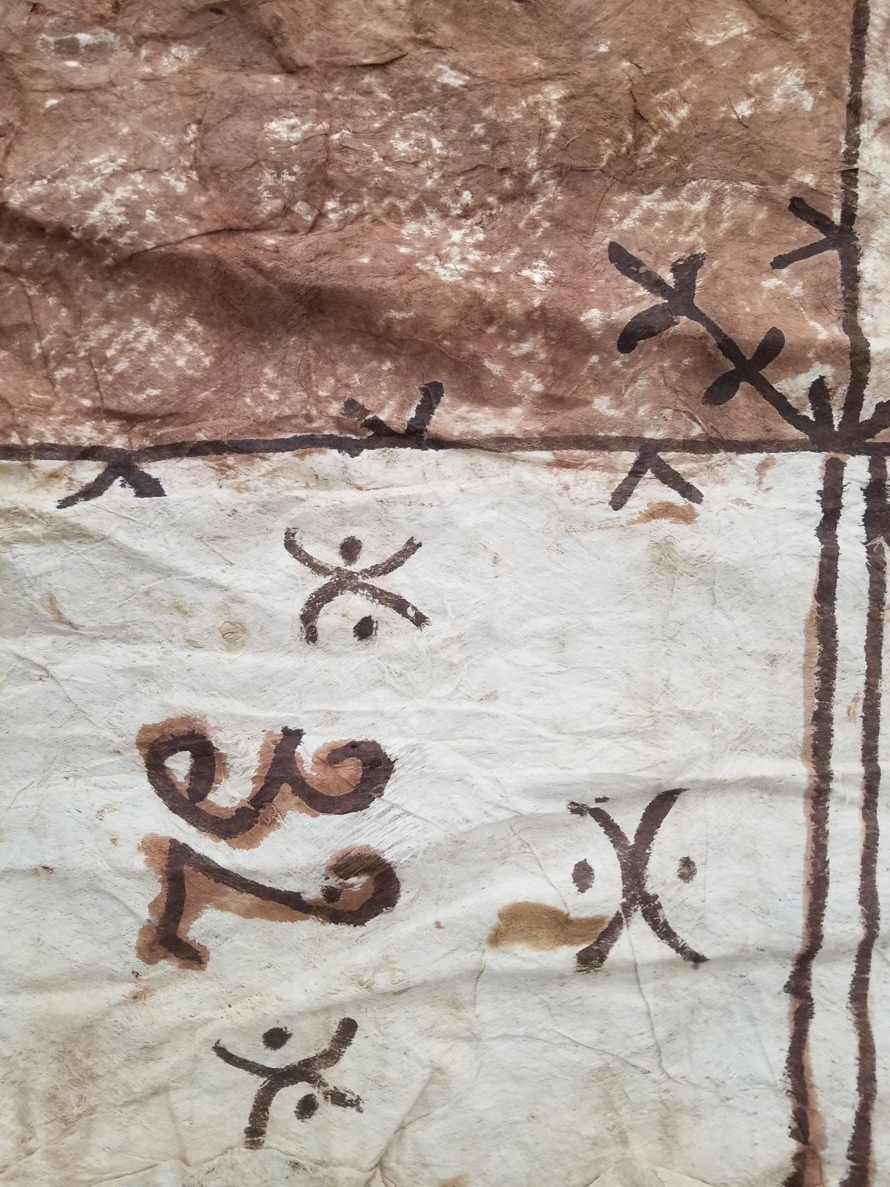 Antique Traditional Polynesian Tapa Bark Cloth 417x244cm