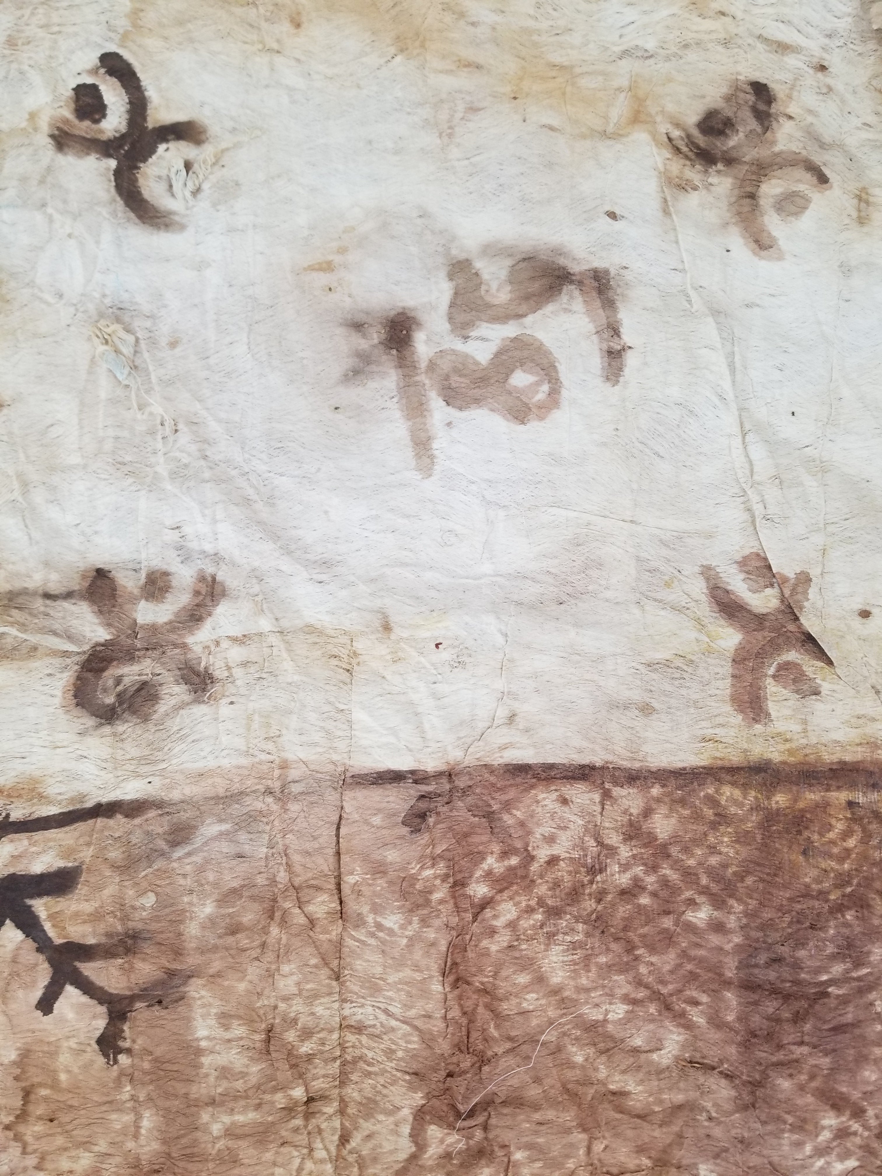 Antique Traditional Polynesian Tapa Bark Cloth 417x244cm