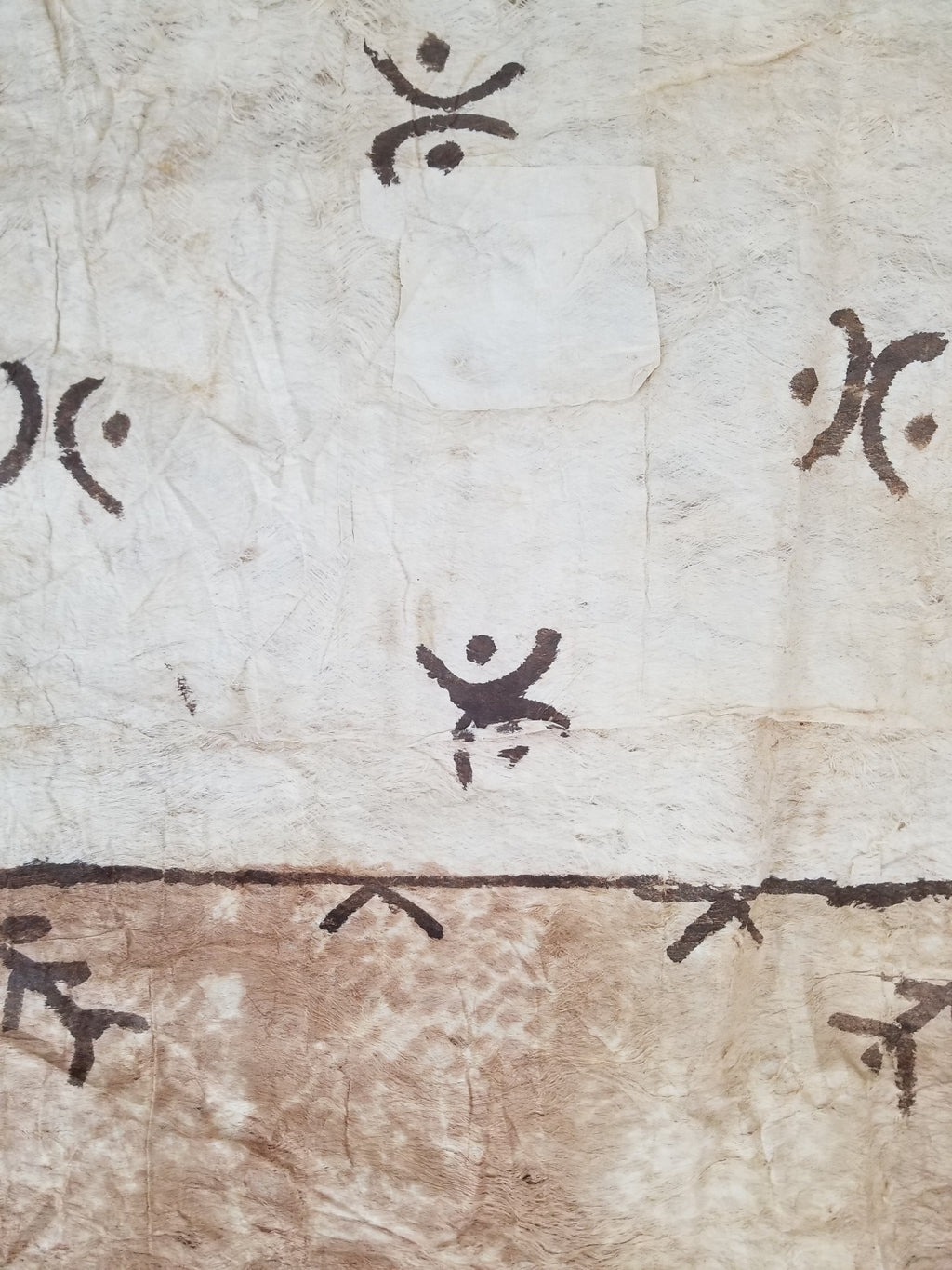 Antique Traditional Polynesian Tapa Bark Cloth 417x244cm