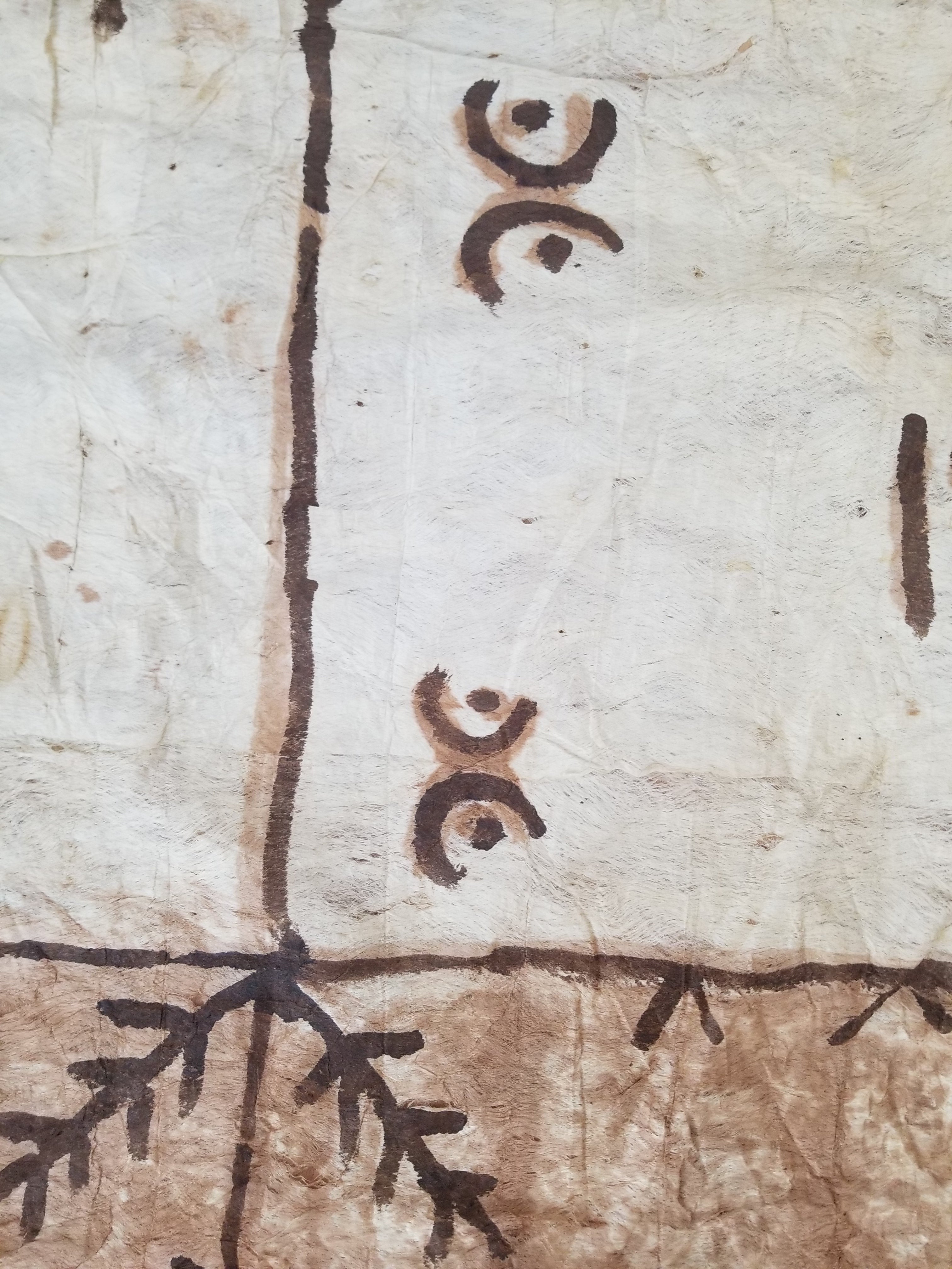 Antique Traditional Polynesian Tapa Bark Cloth 417x244cm