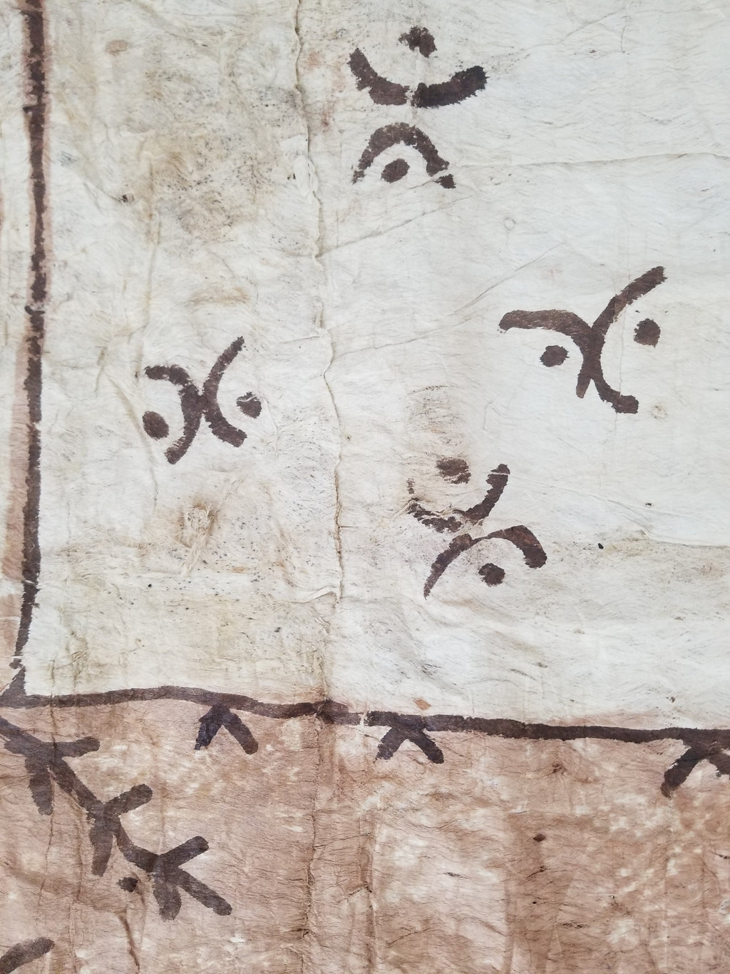 Antique Traditional Polynesian Tapa Bark Cloth 417x244cm