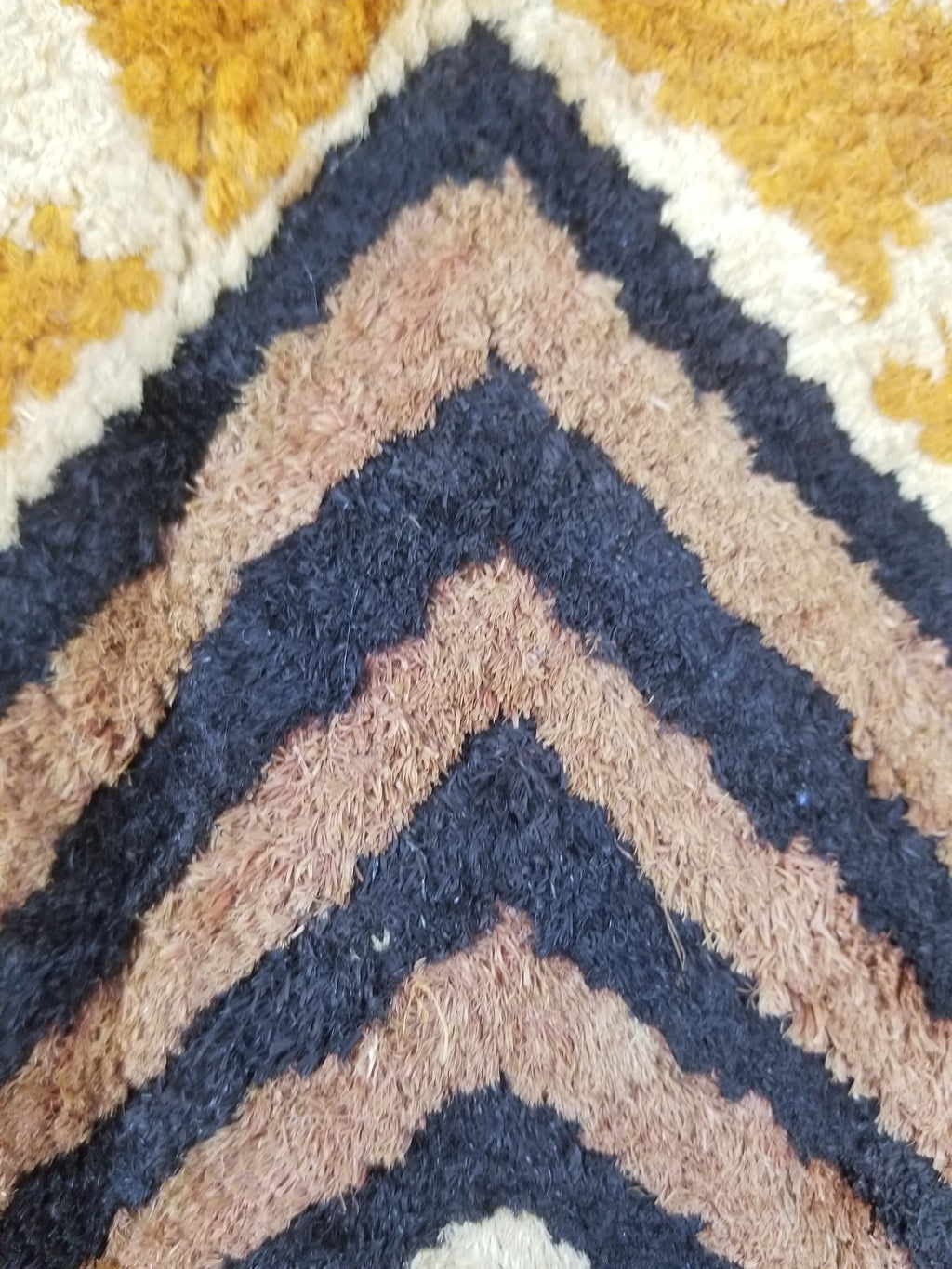 Vintage African Handwoven Kuba Cloth Raffia Textile Panel 75x63cm