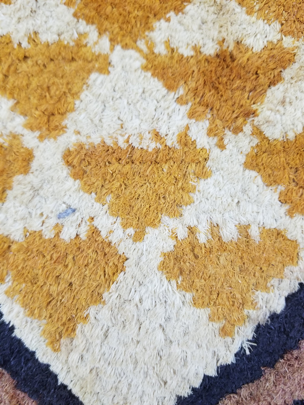 Vintage African Handwoven Kuba Cloth Raffia Textile Panel 75x63cm