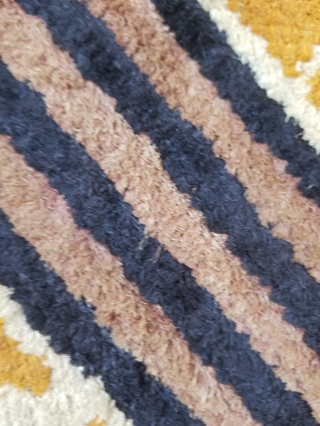 Vintage African Handwoven Kuba Cloth Raffia Textile Panel 75x63cm