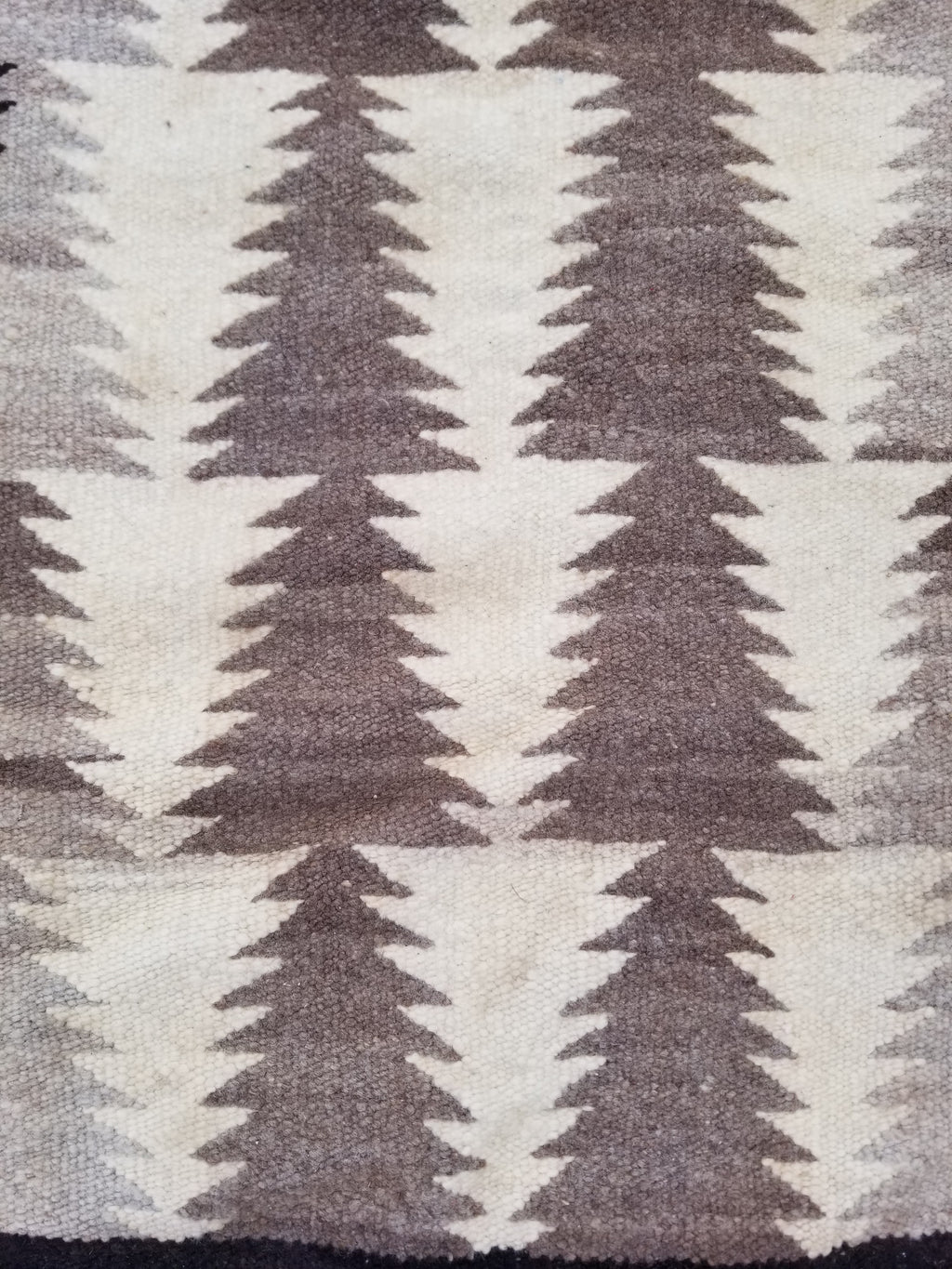 Antique Traditional Navajo Handwoven Native American Wool Rug 48x19in