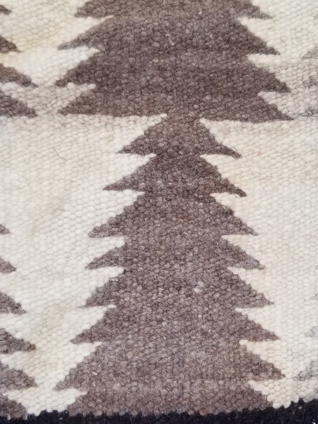 Antique Traditional Navajo Handwoven Native American Wool Rug 48x19in