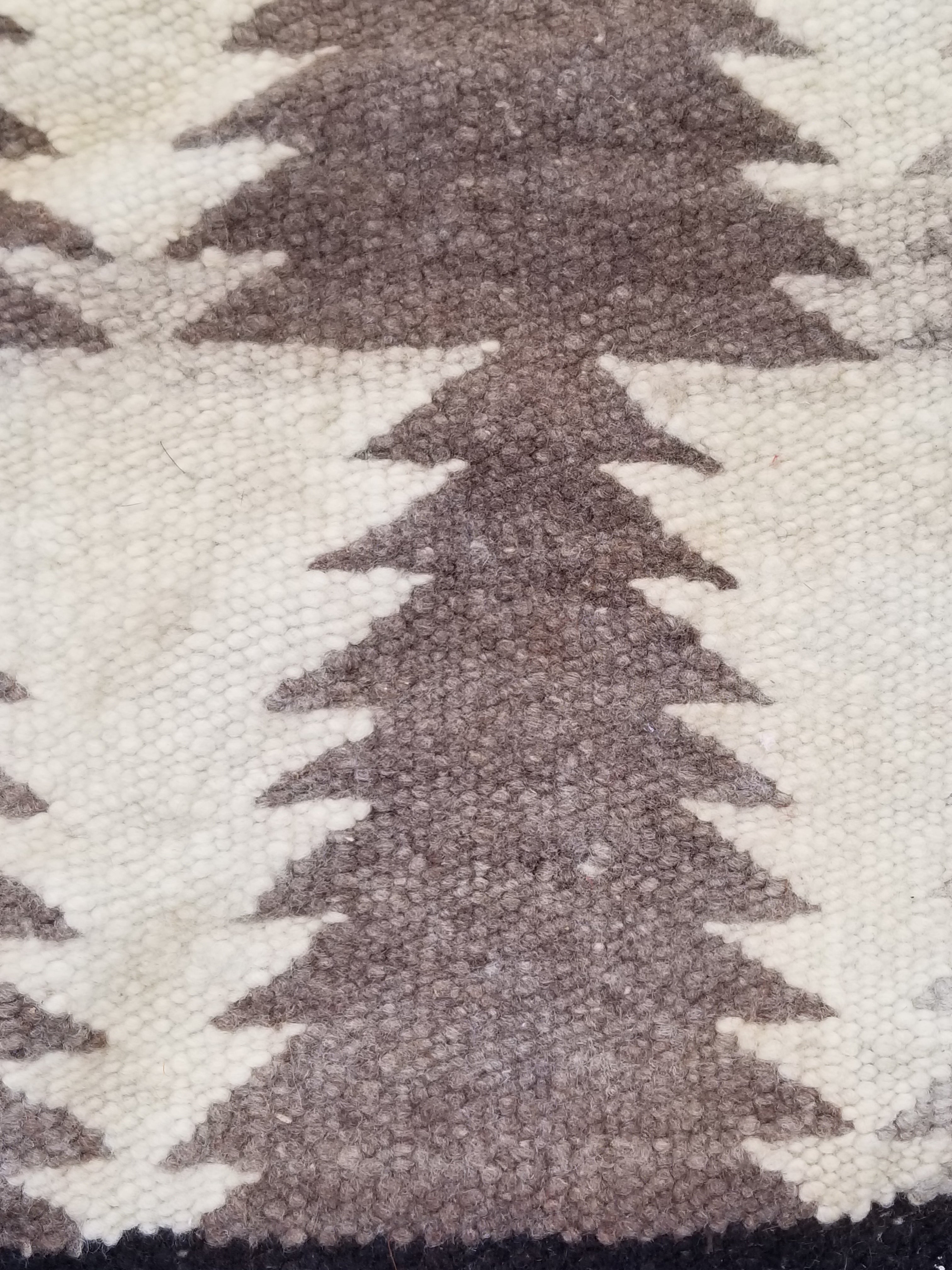 Antique Traditional Navajo Handwoven Native American Wool Rug 48x19in