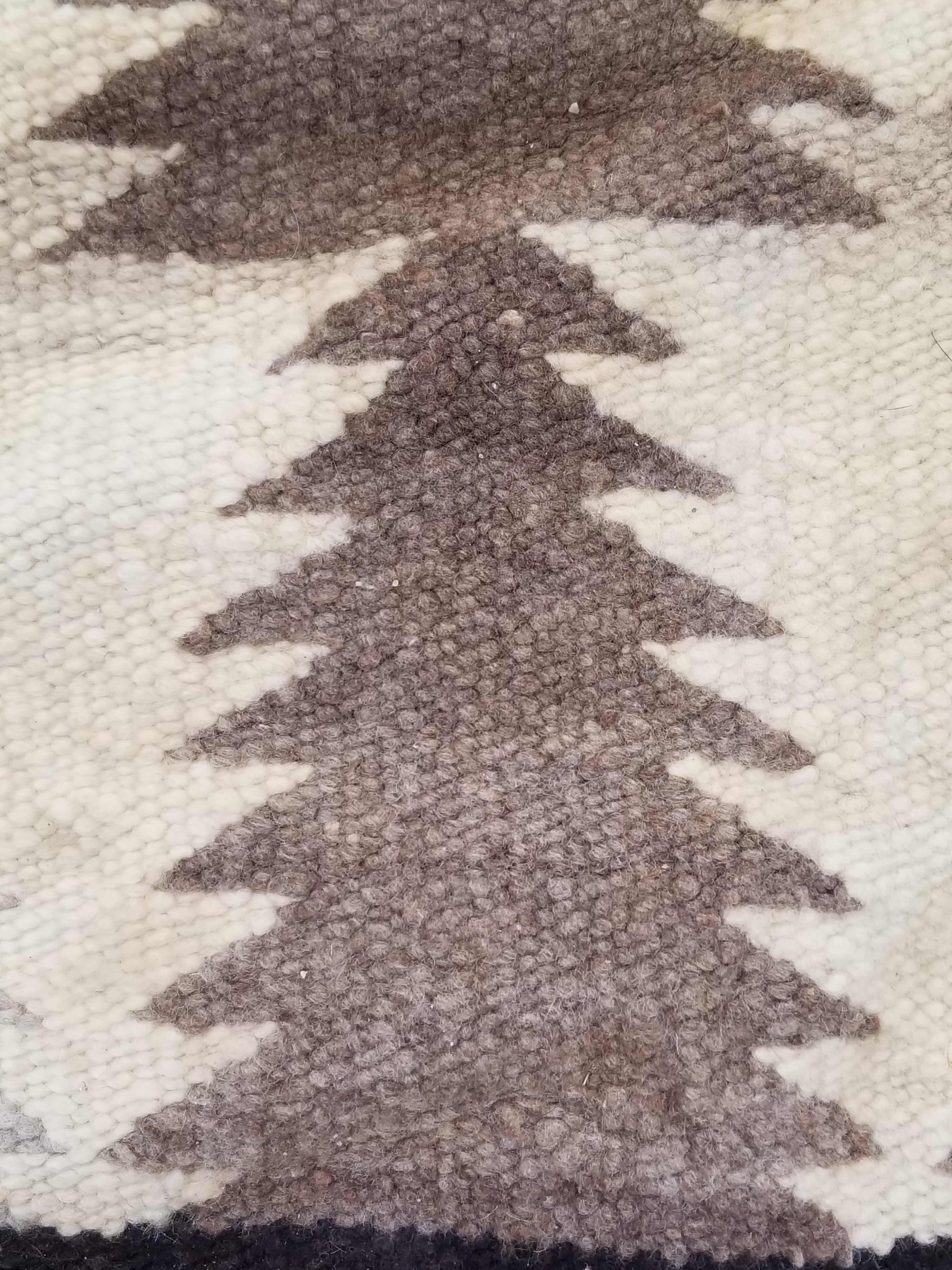 Antique Traditional Navajo Handwoven Native American Wool Rug 48x19in