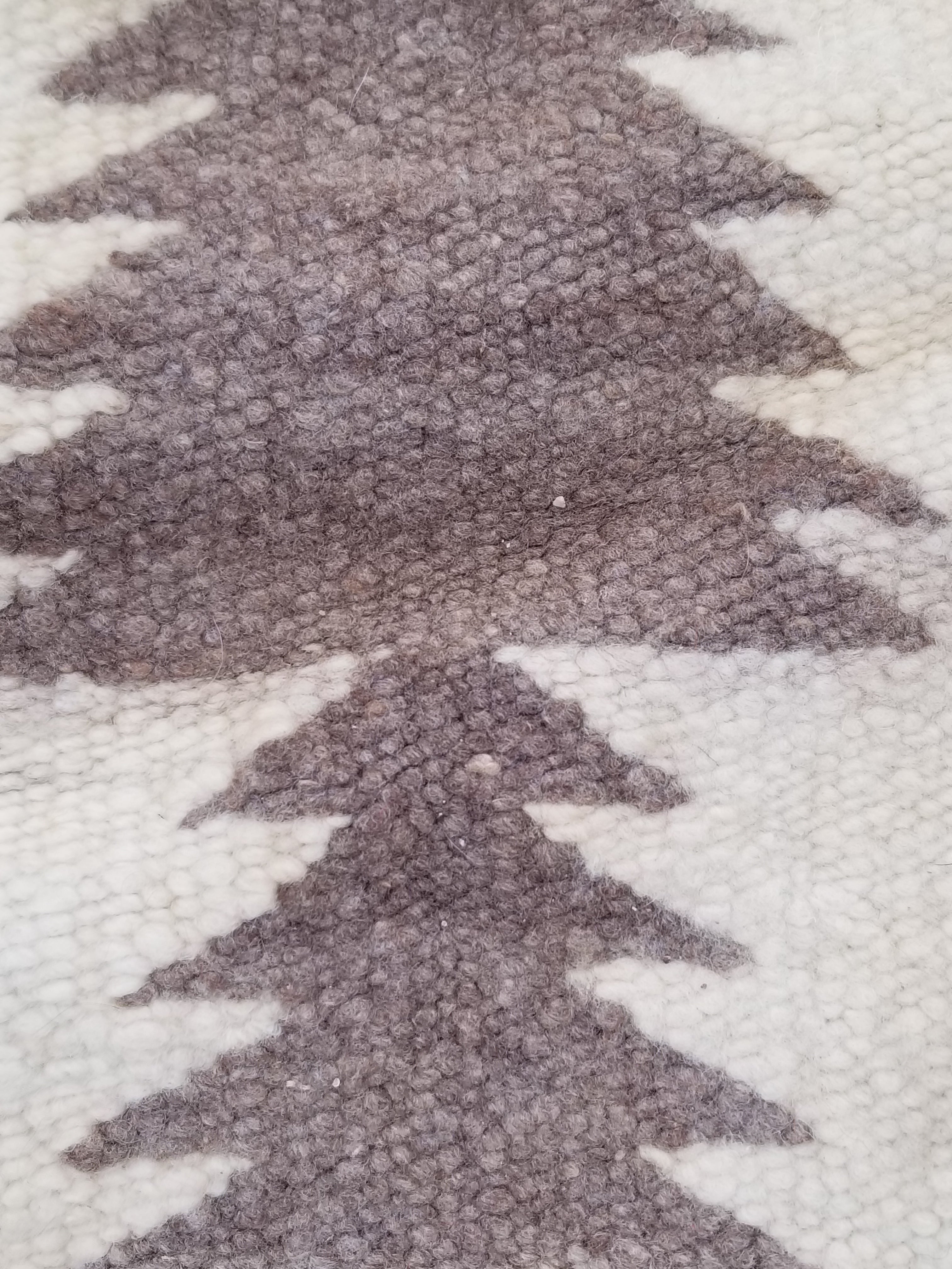 Antique Traditional Navajo Handwoven Native American Wool Rug 48x19in