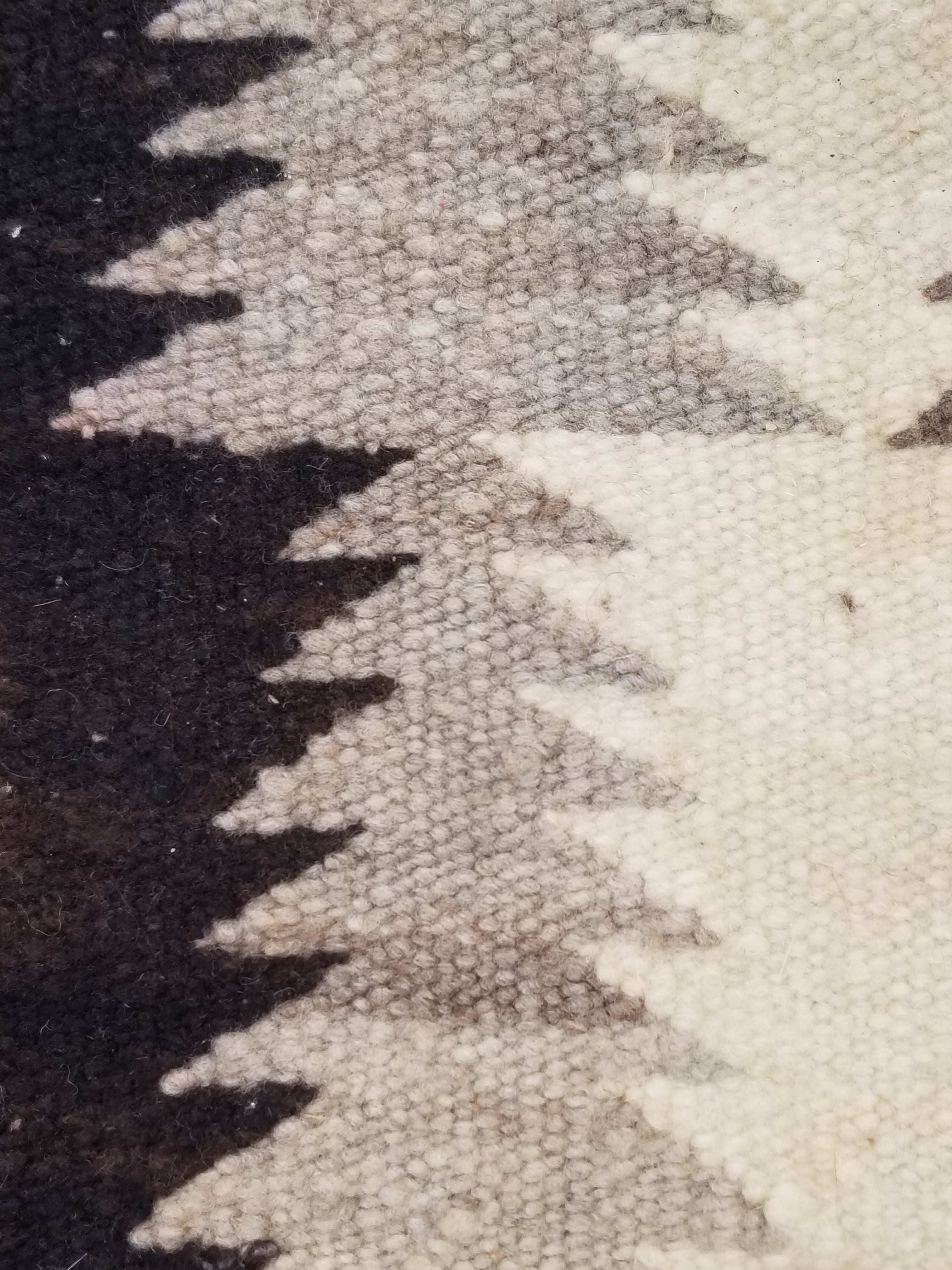 Antique Traditional Navajo Handwoven Native American Wool Rug 48x19in