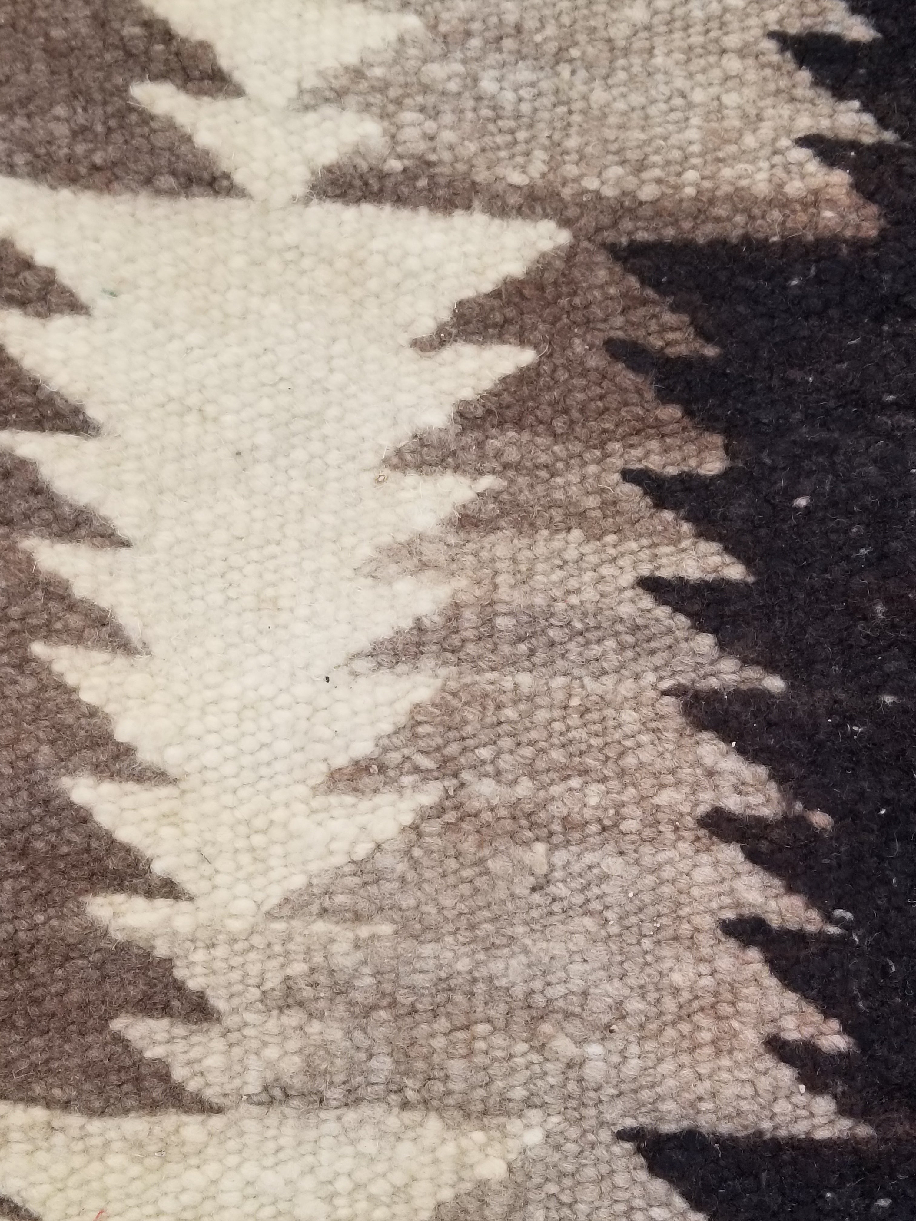 Antique Traditional Navajo Handwoven Native American Wool Rug 48x19in