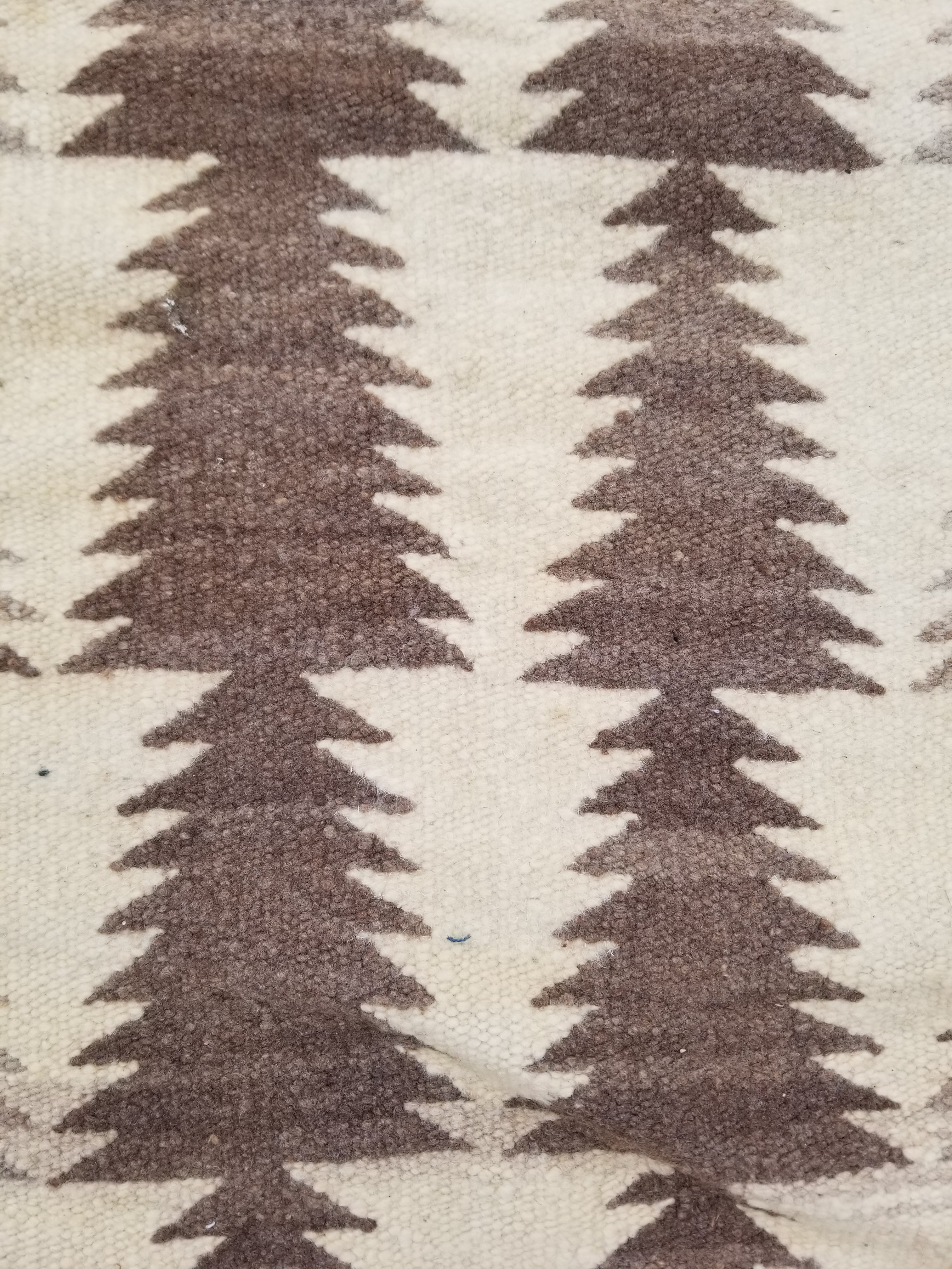 Antique Traditional Navajo Handwoven Native American Wool Rug 48x19in