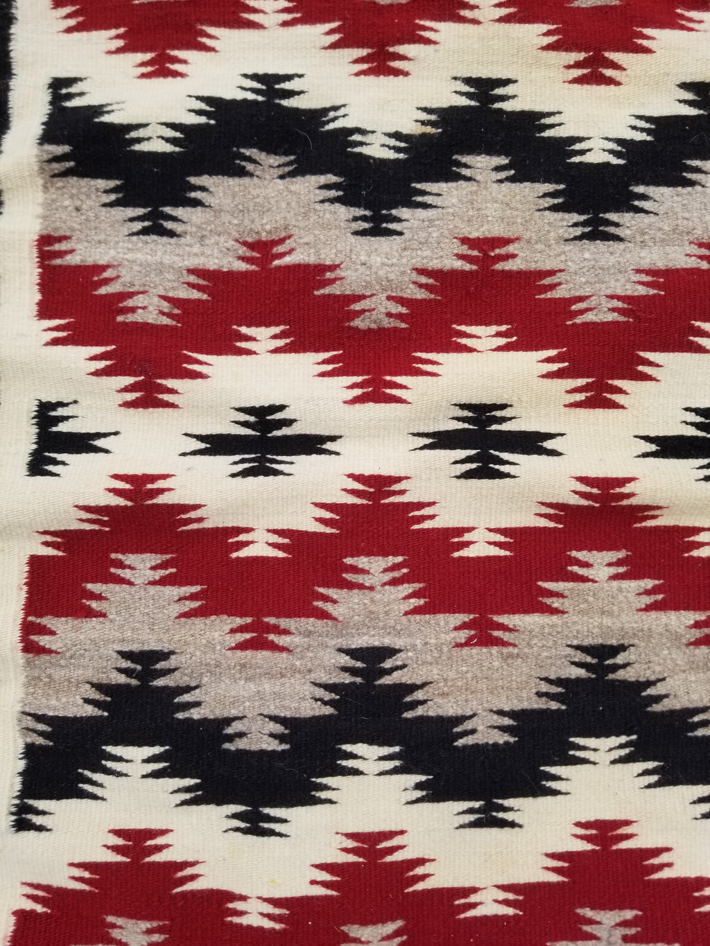 Antique Traditional Navajo Handwoven Native American Ganado Wool Rug 27x18in
