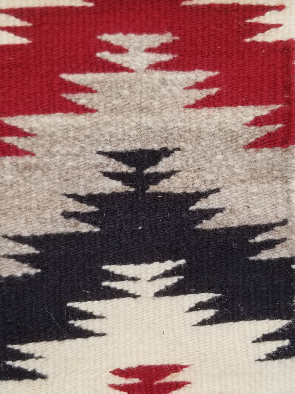 Antique Traditional Navajo Handwoven Native American Ganado Wool Rug 27x18in