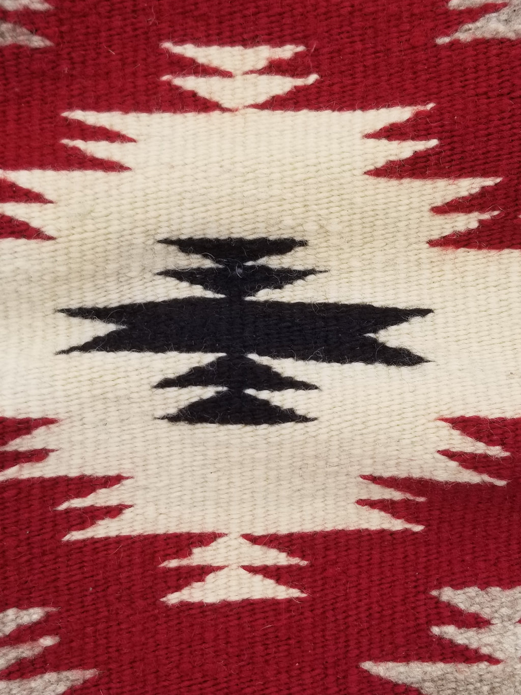 Antique Traditional Navajo Handwoven Native American Ganado Wool Rug 27x18in