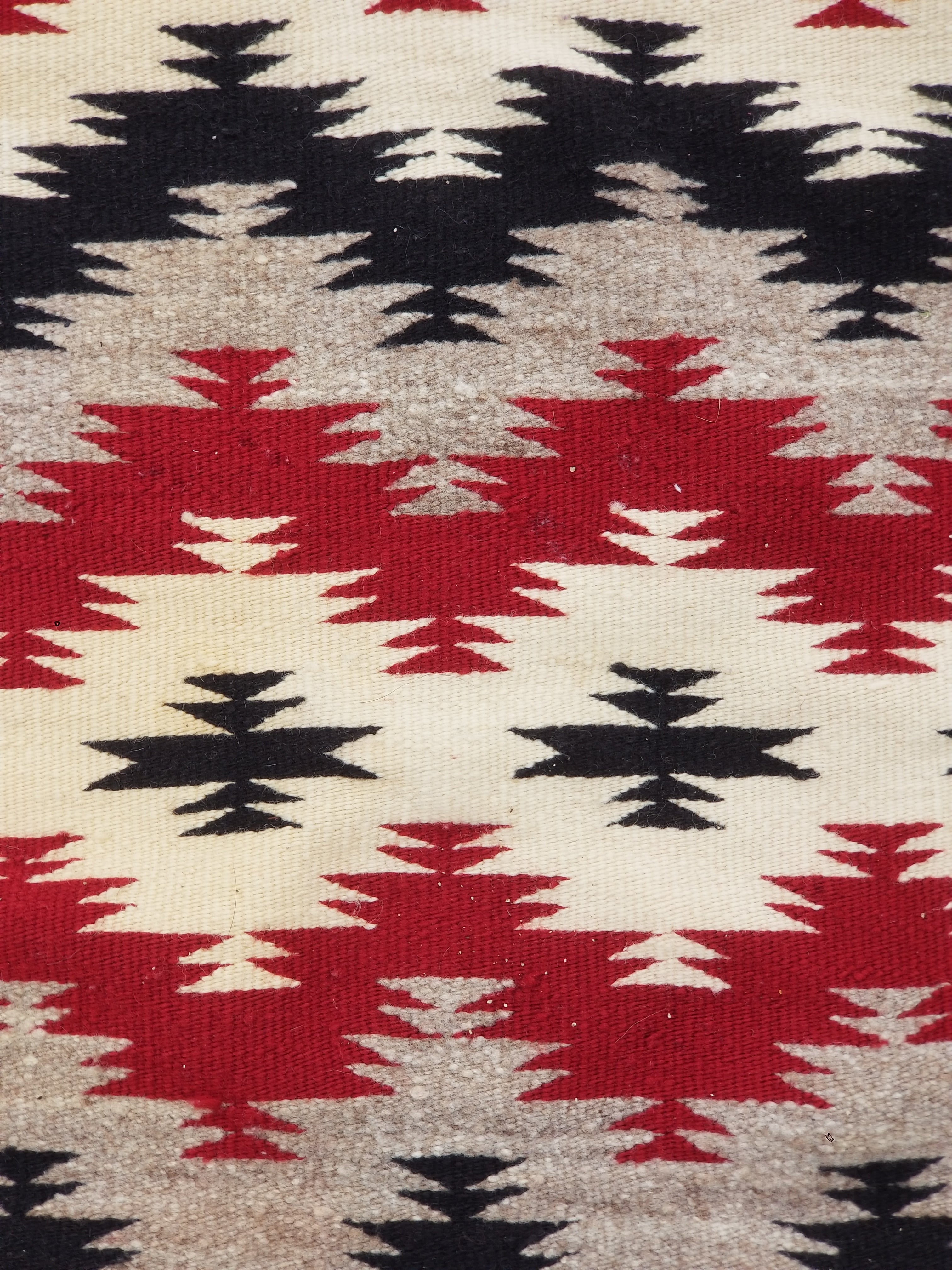 Antique Traditional Navajo Handwoven Native American Ganado Wool Rug 27x18in